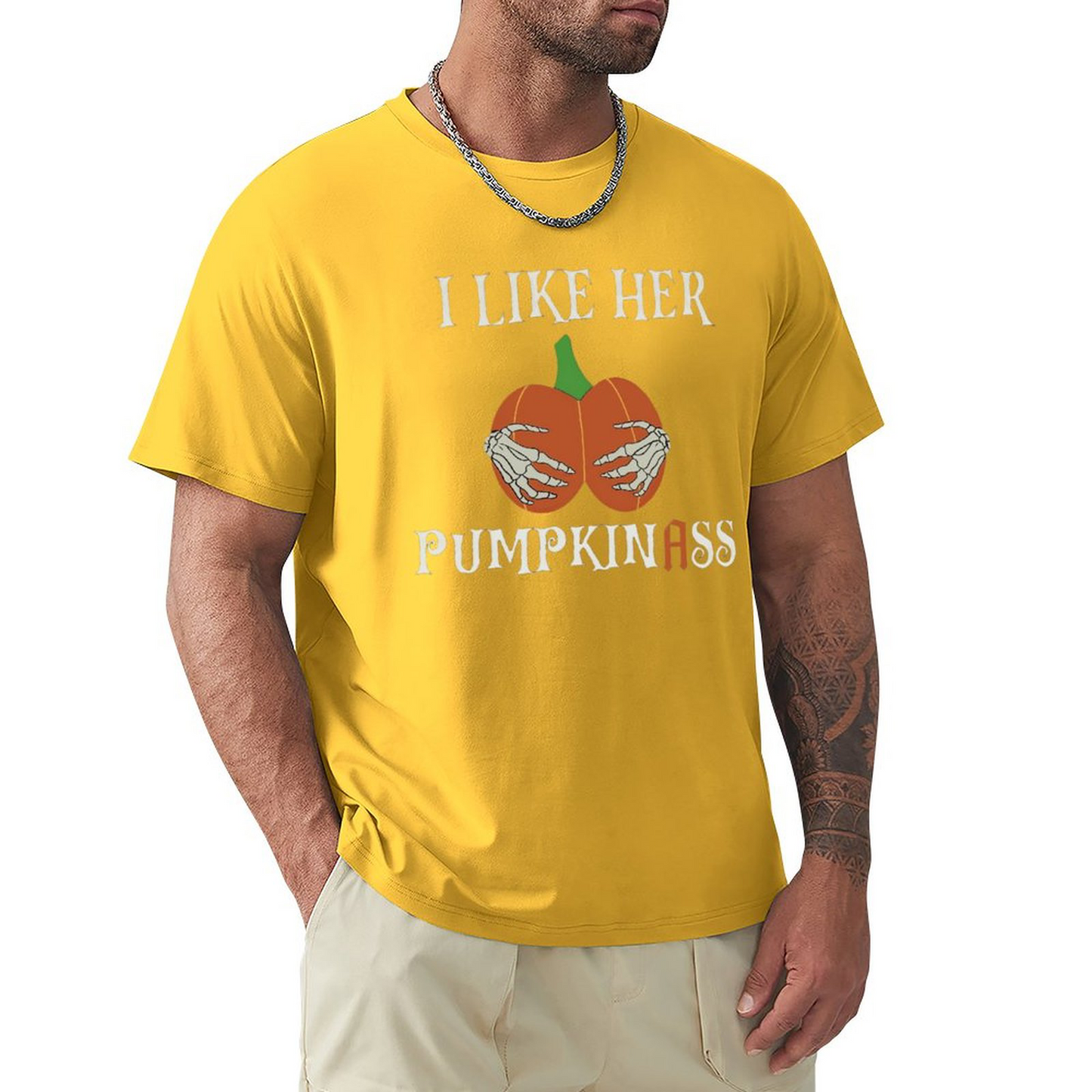 Men's T-shirt I Like Her Pumpkinass
