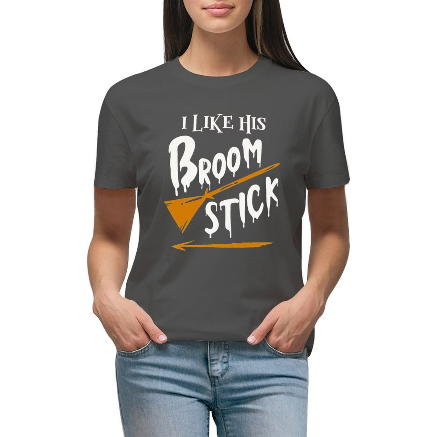 Female T-shirt Ilikehis Broomstick