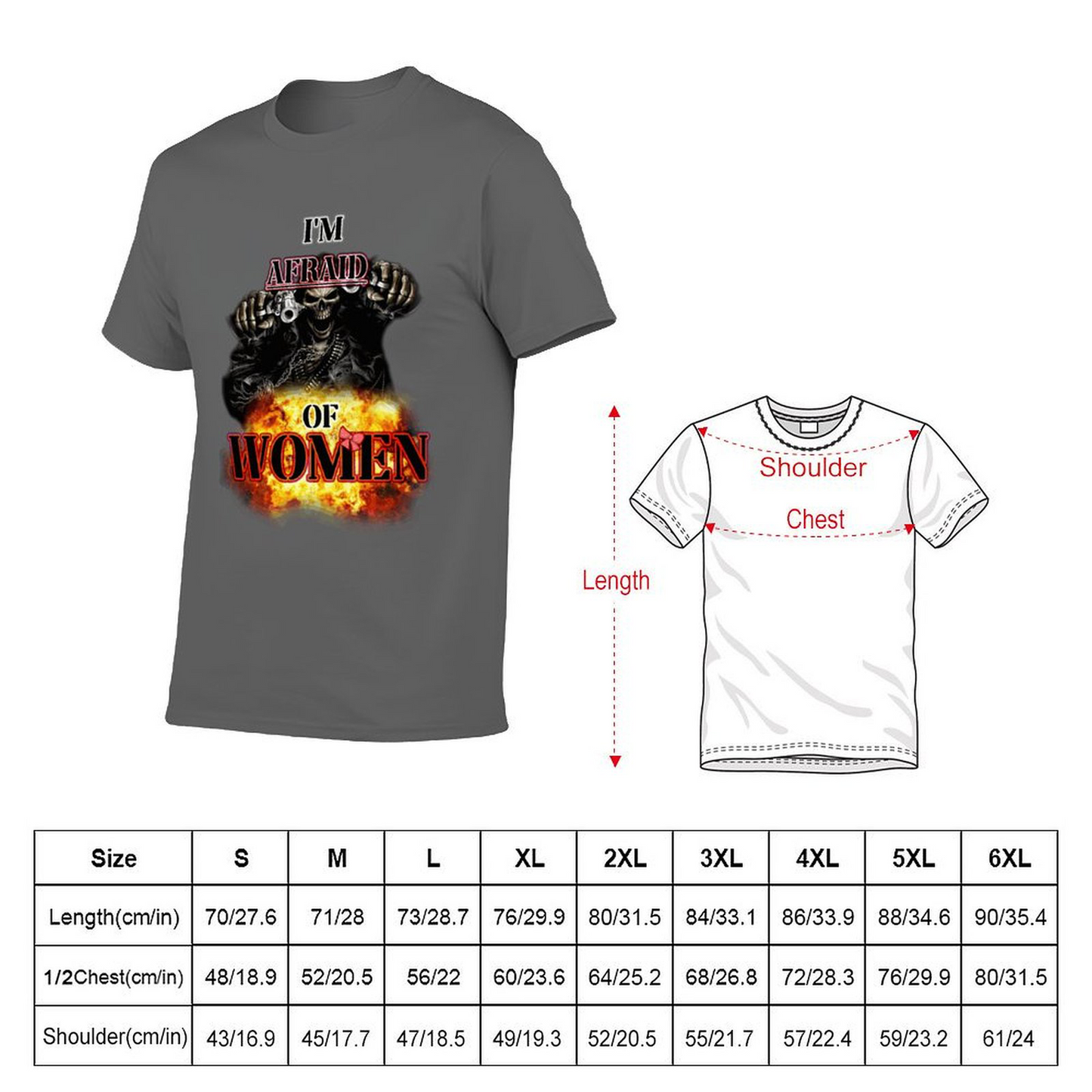 T-shirt Afraid of Women