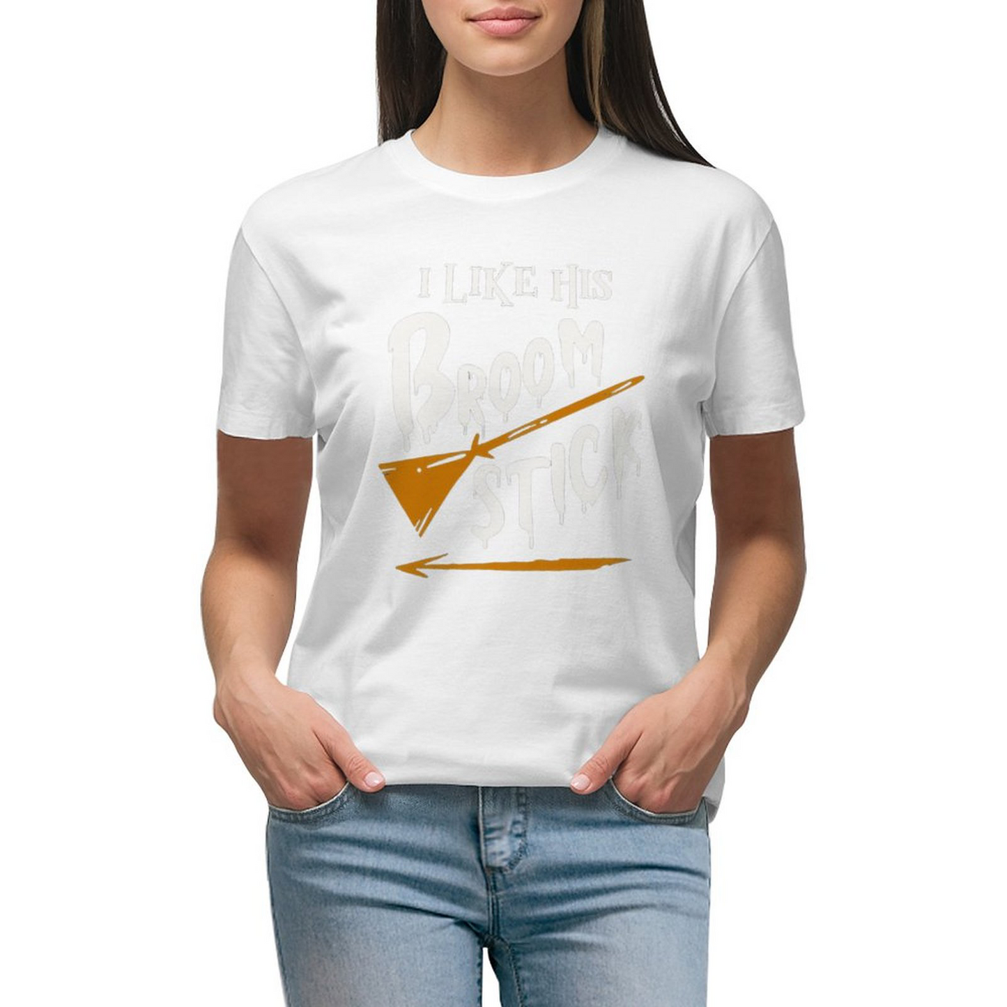 Female T-shirt Ilikehis Broomstick