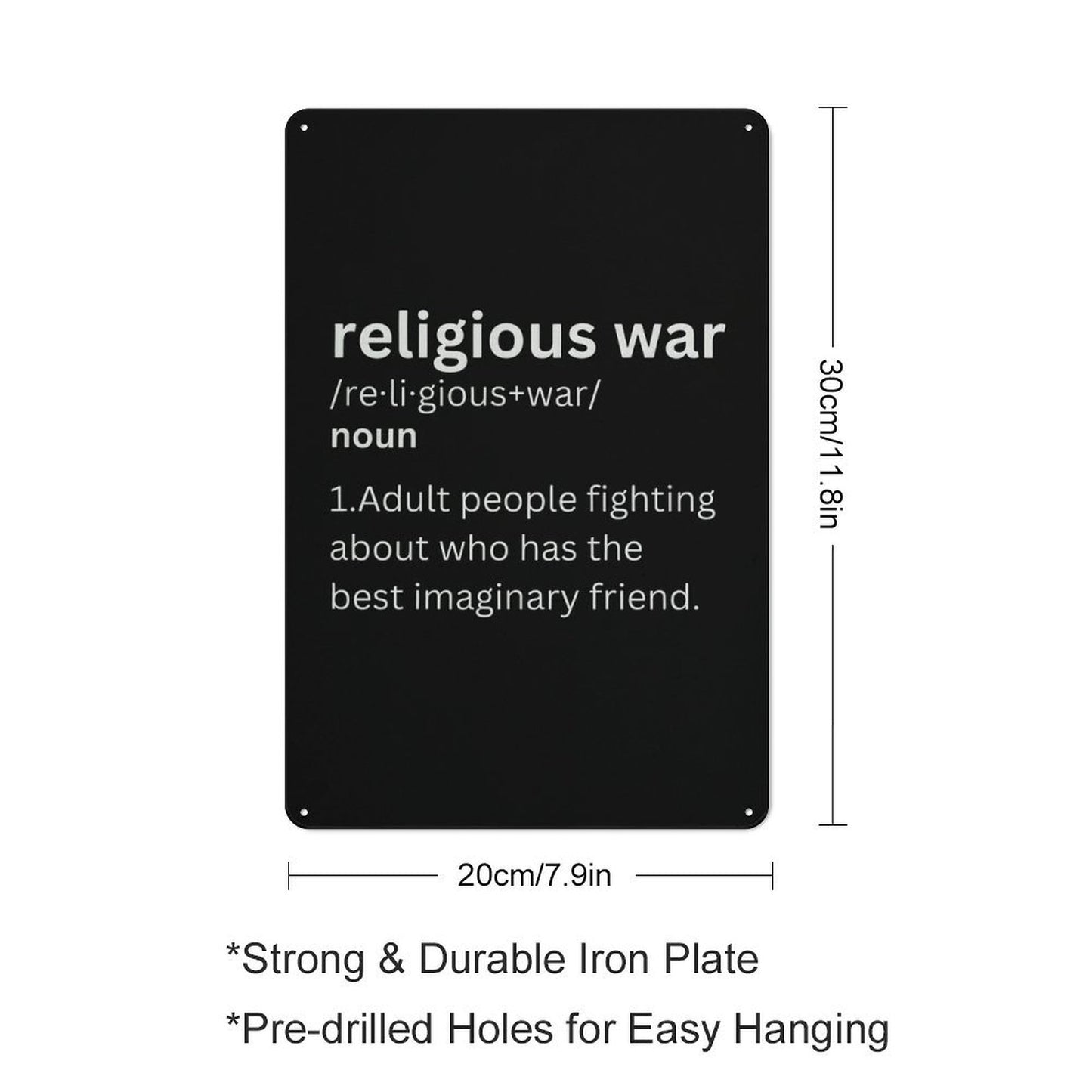 Funny words Tin Hanging Picture