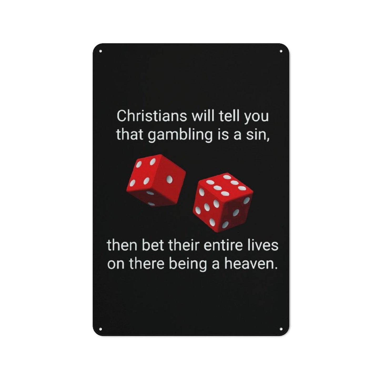 Funny words Tin Hanging Picture