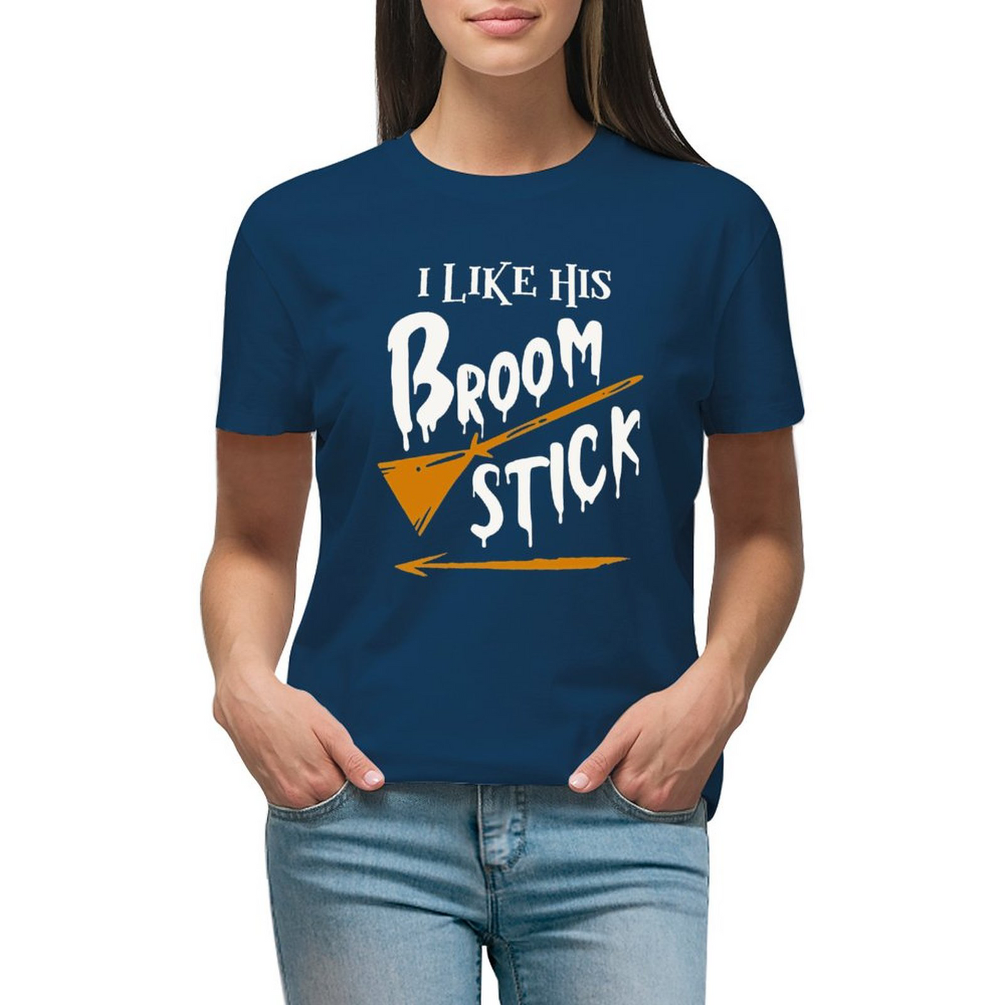 Female T-shirt Ilikehis Broomstick
