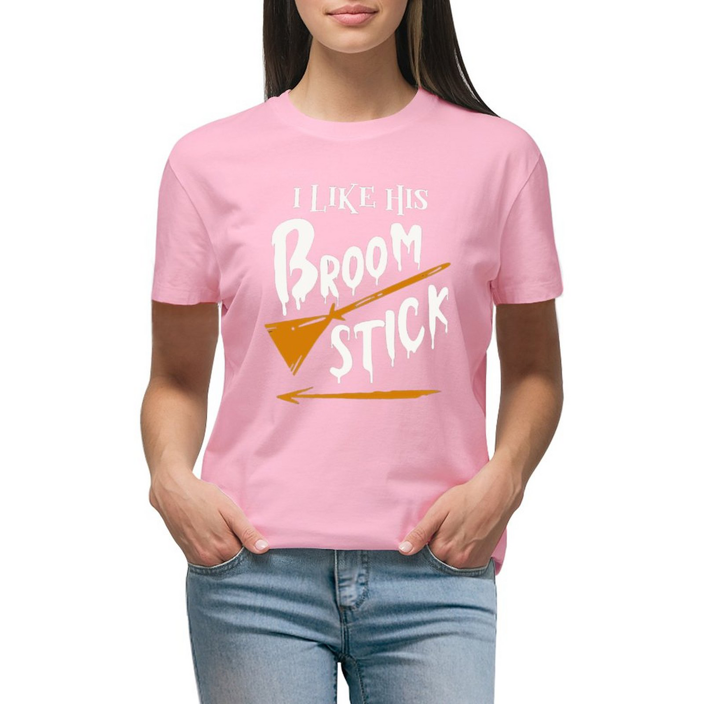 Female T-shirt Ilikehis Broomstick
