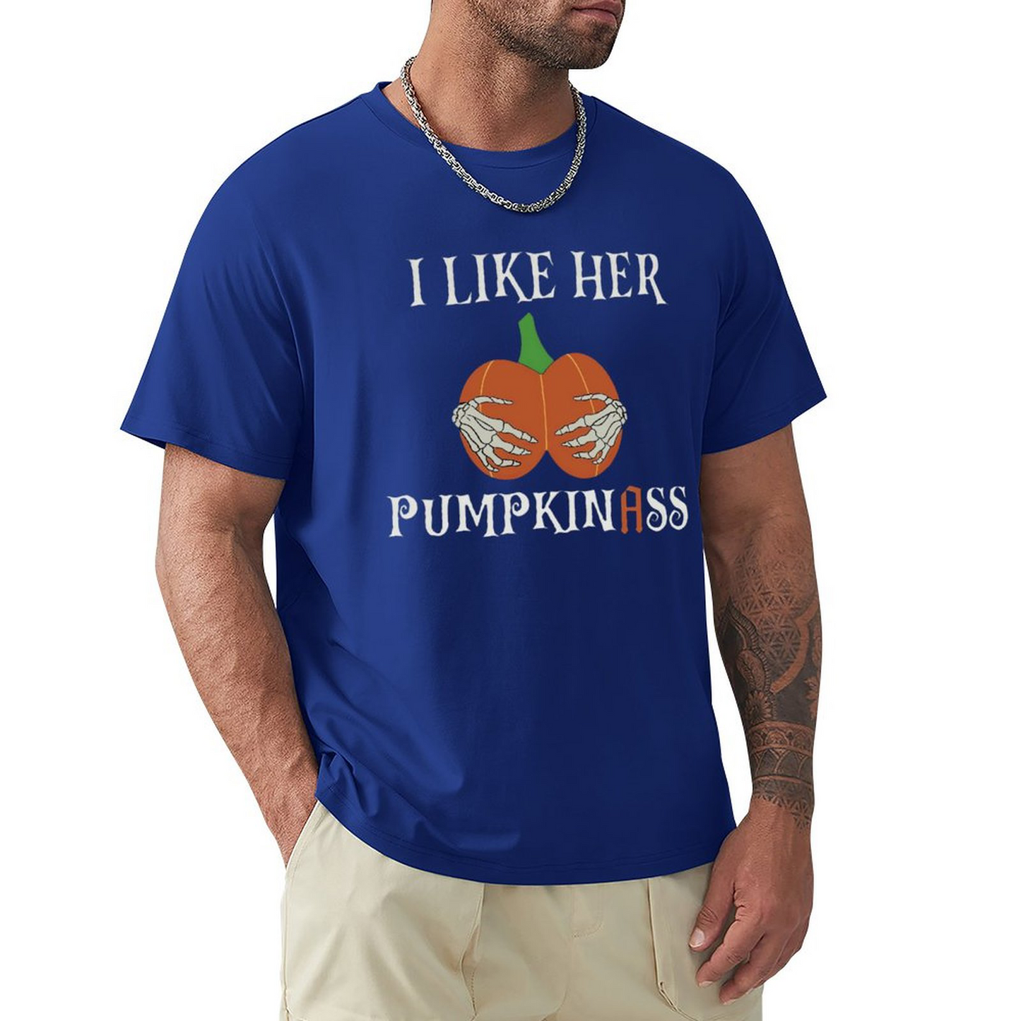Men's T-shirt I Like Her Pumpkinass