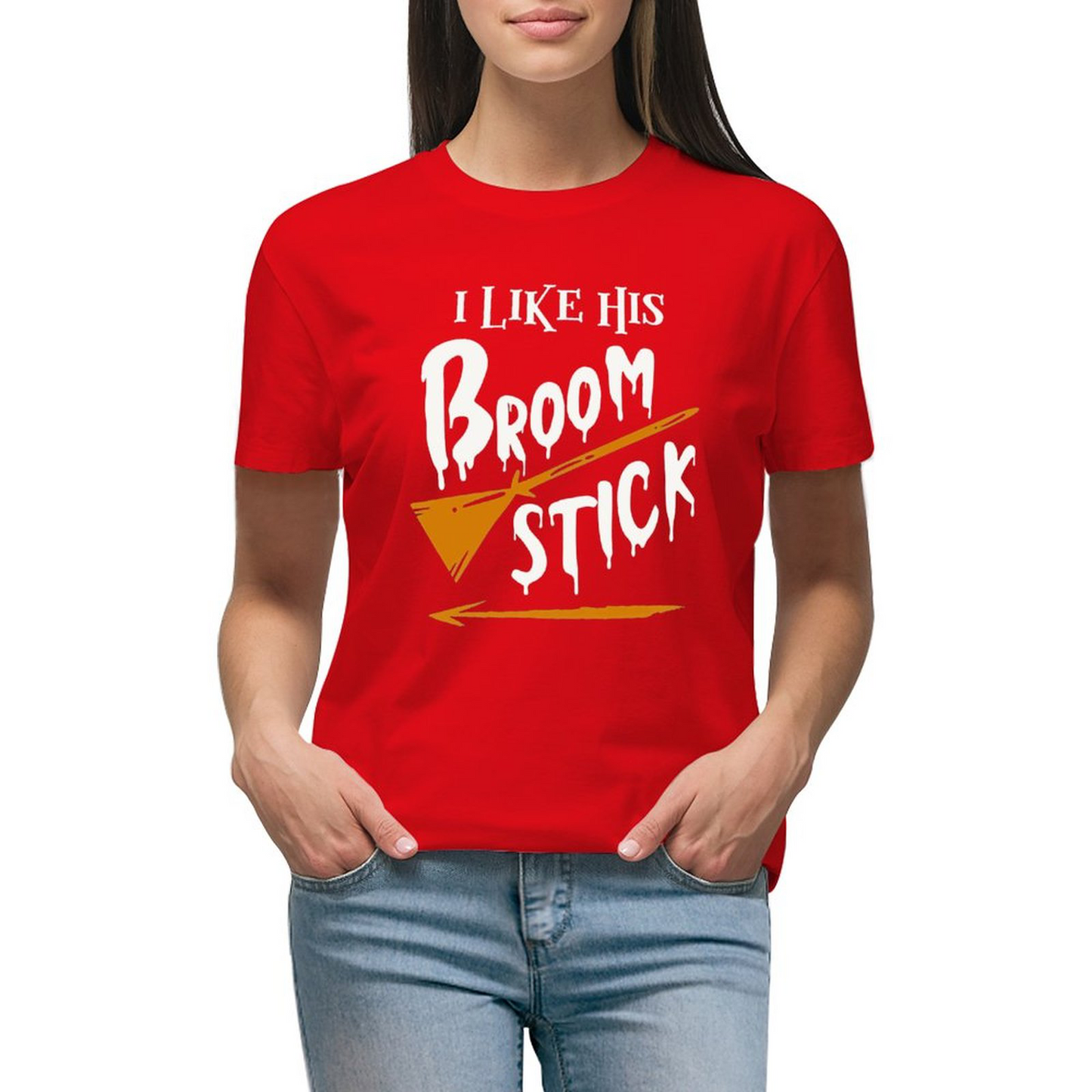 Female T-shirt Ilikehis Broomstick