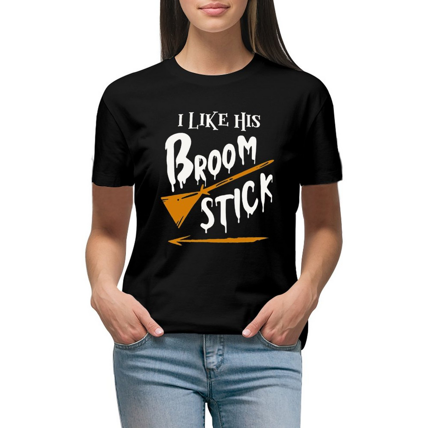 Female T-shirt Ilikehis Broomstick