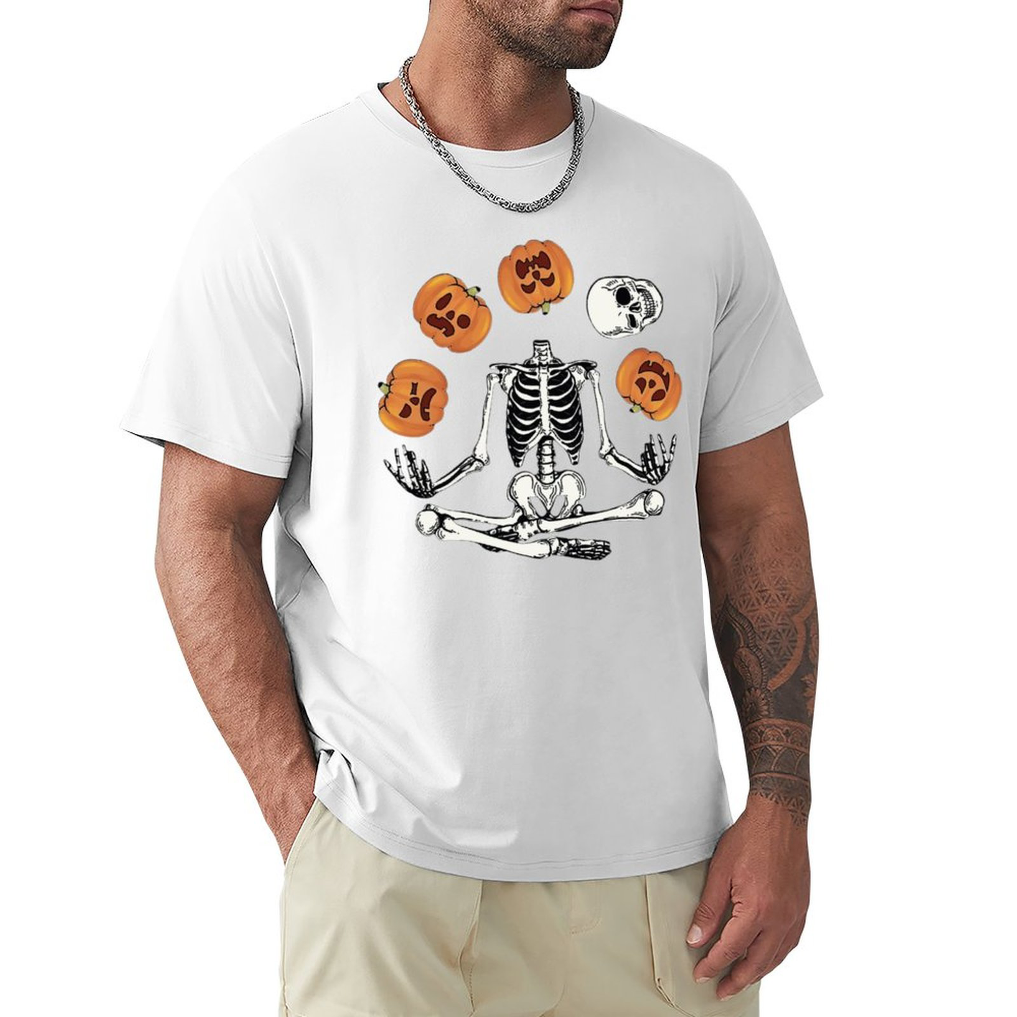 Men's Tee Pumpkin Bones