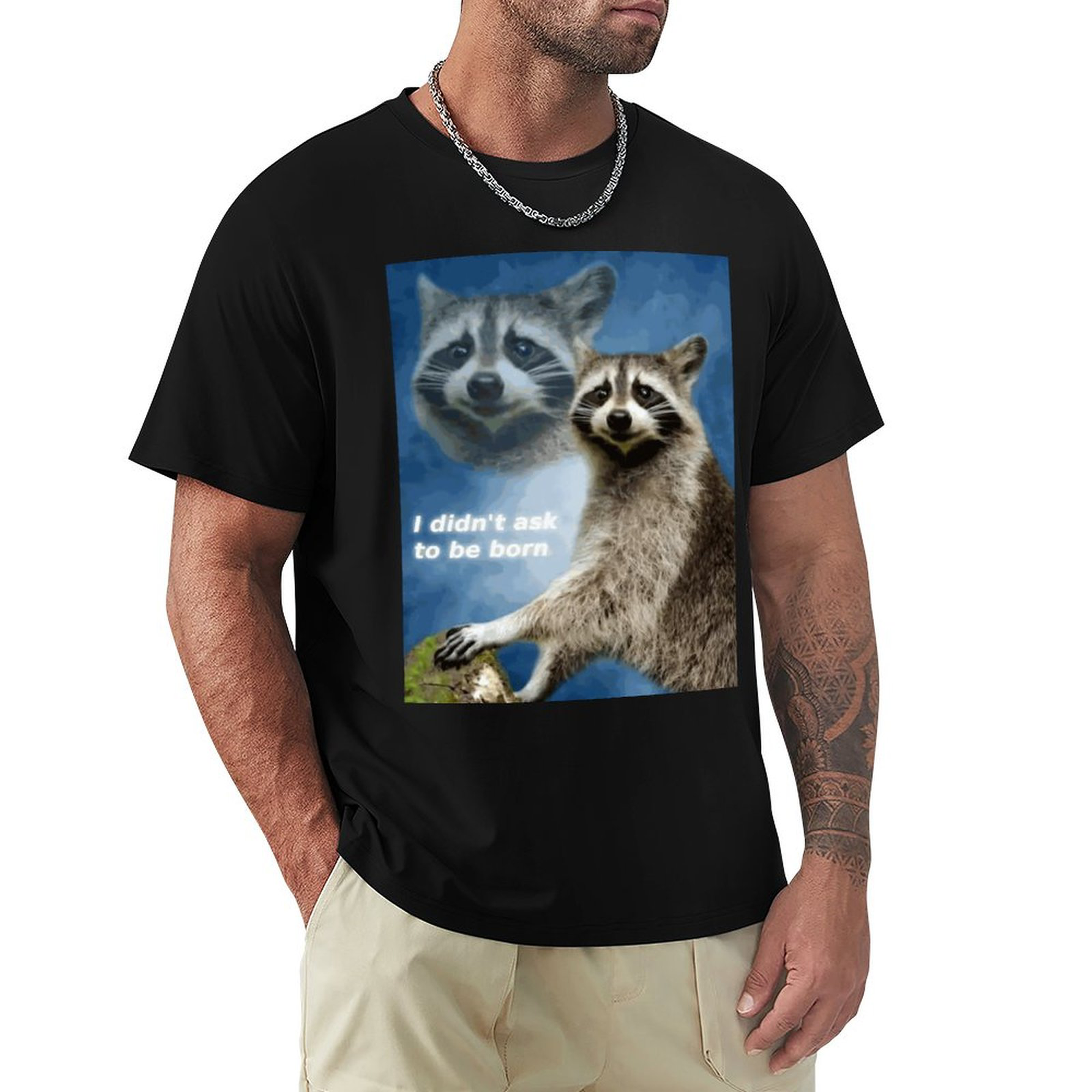 didn't ask to be born Men's Tee