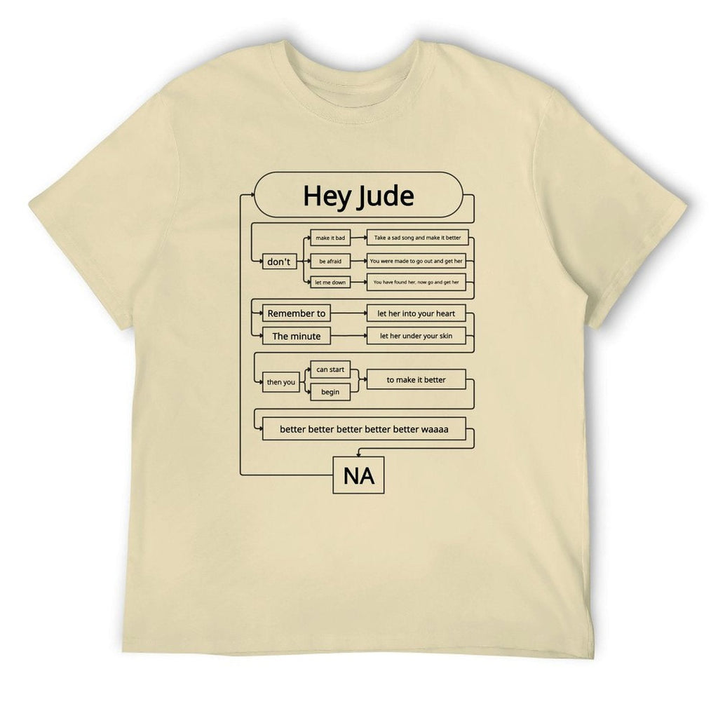 Hey Jude Lyrics Flowchart New Version Tee