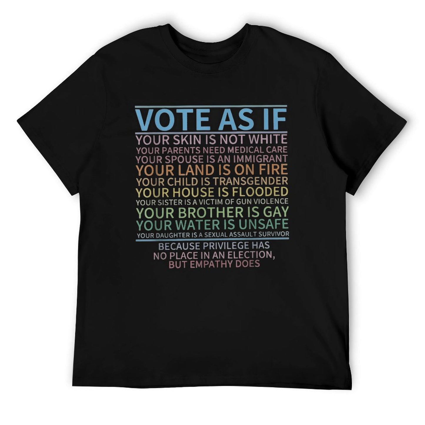 VOTE AS IF Short Sleeve T-shirt