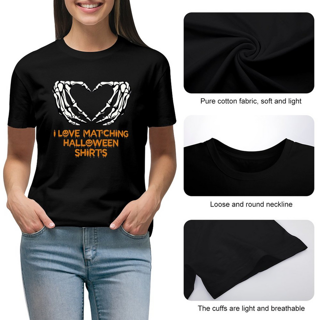 Female Tee I Love Matching Halloween
