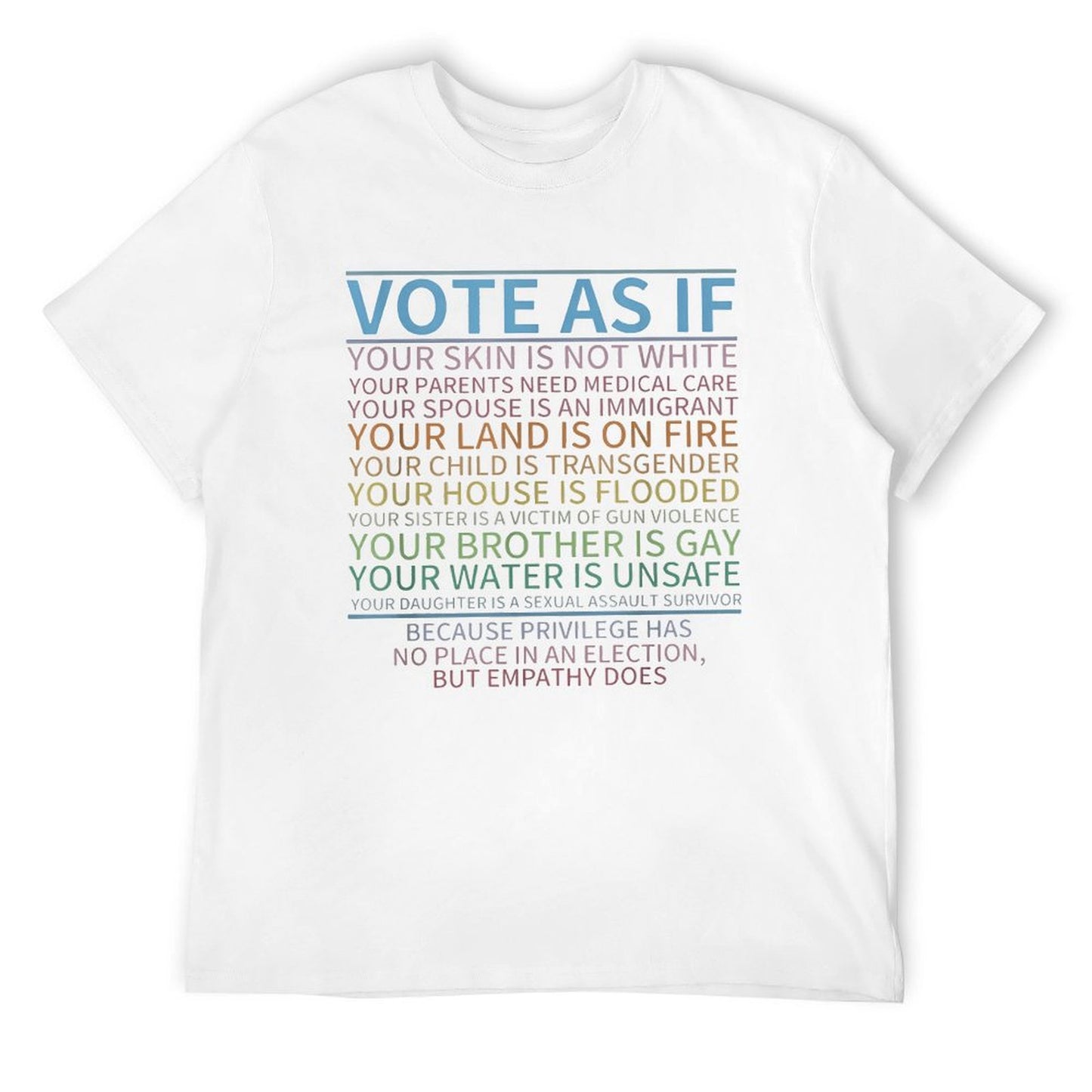 VOTE AS IF Short Sleeve T-shirt