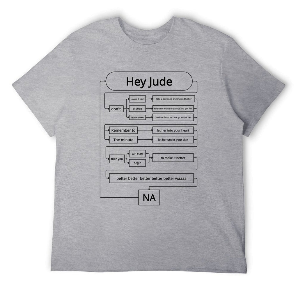 Hey Jude Lyrics Flowchart New Version Tee