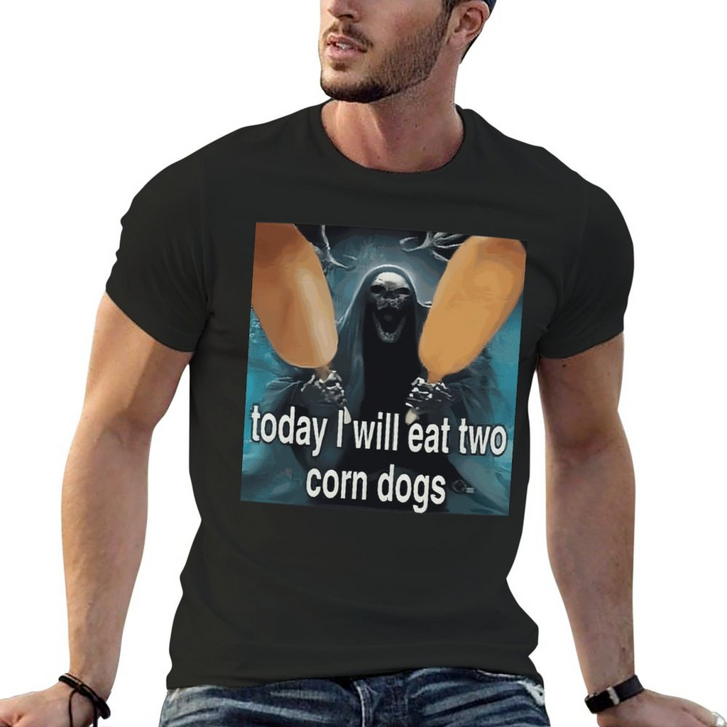 Tee for Men Today I Will Eat Two Corn Dogs