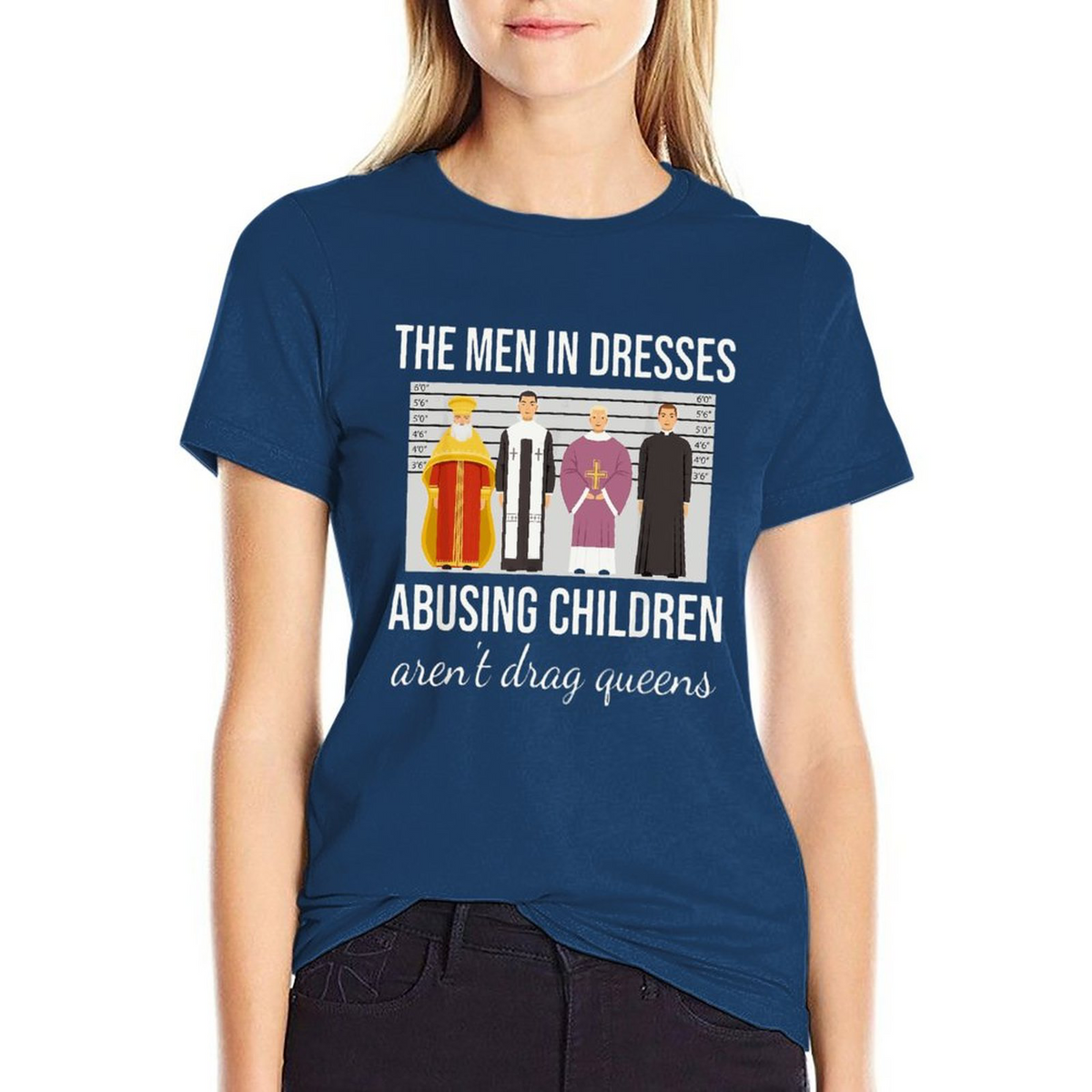 Men in Dresses Women's Tee
