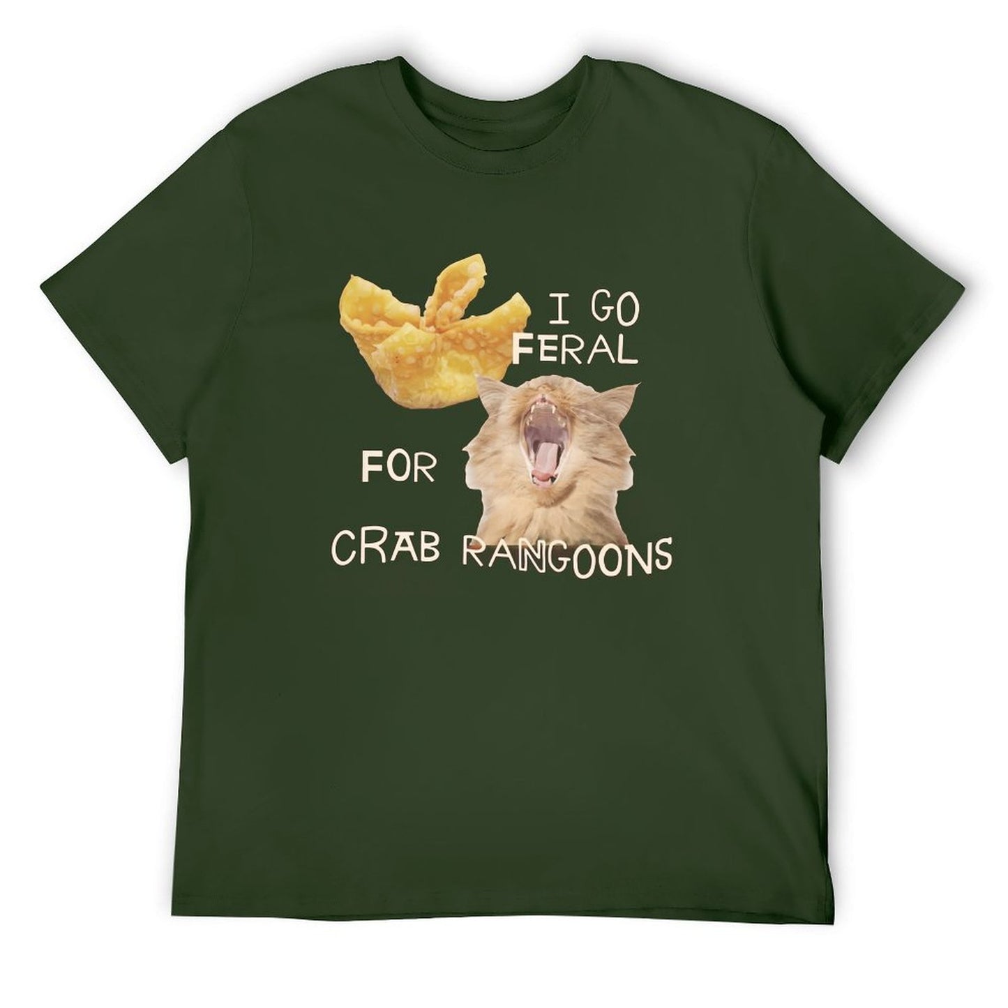 I GO FERAL FOR CRAB RANGOONS Short Sleeve T-shirt