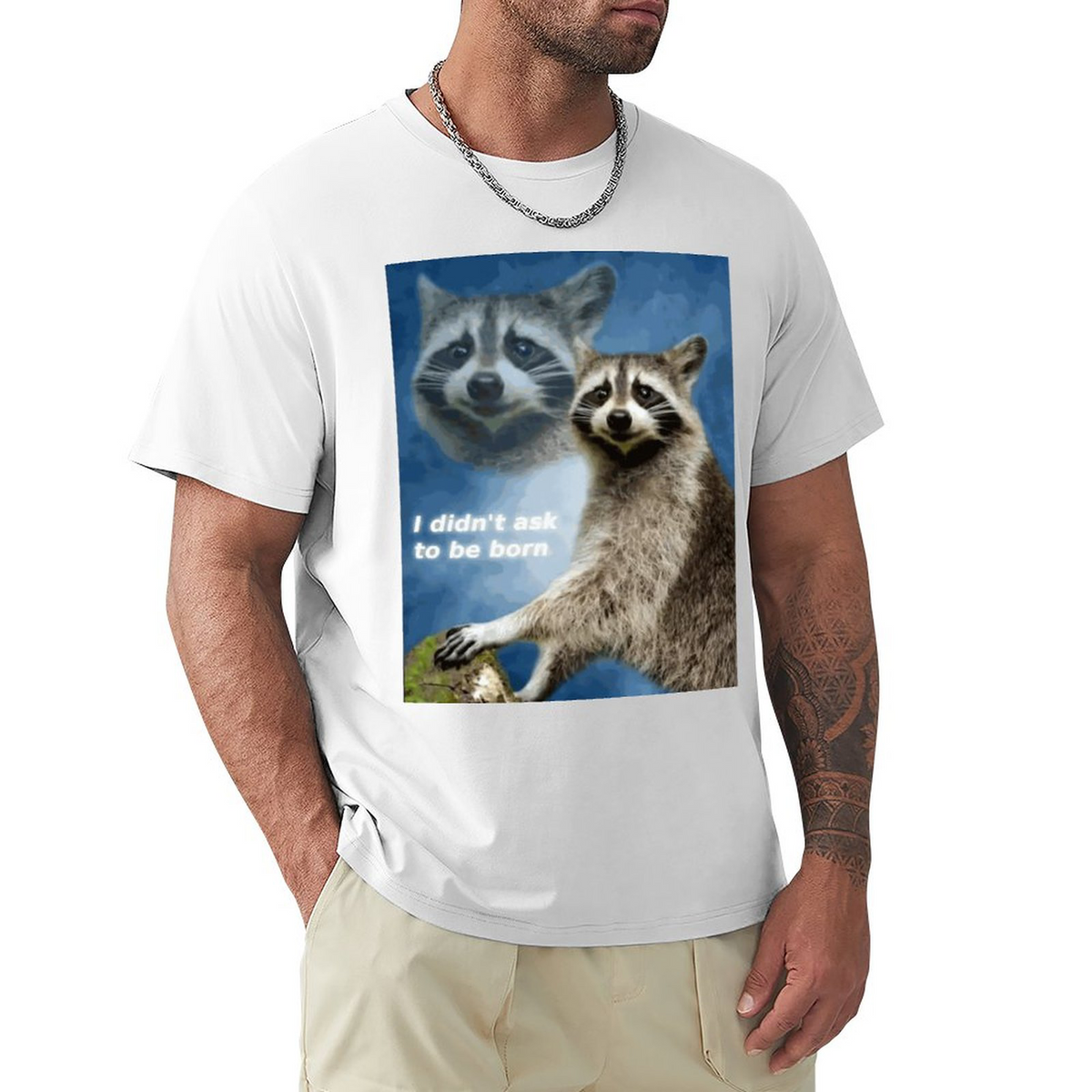 didn't ask to be born Men's Tee