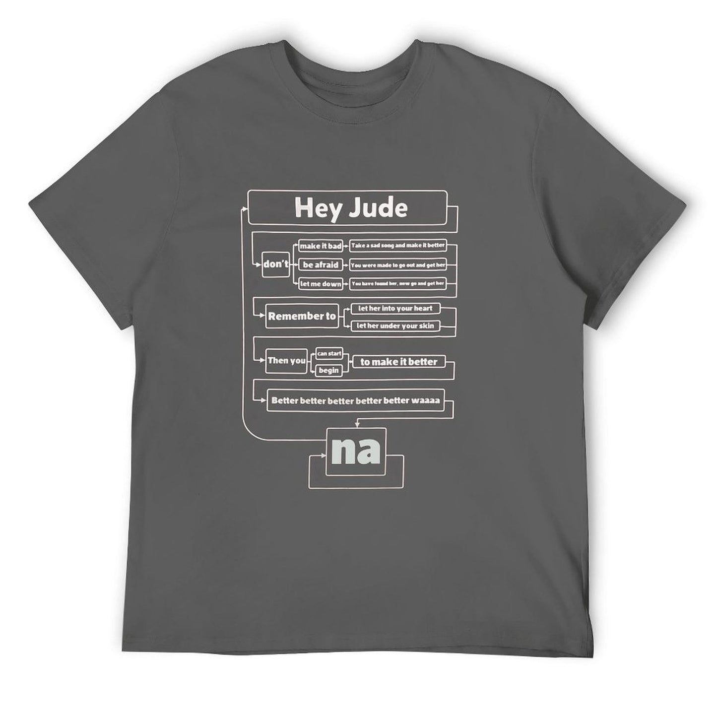 Hey Jude Lyric Flowchart T-shirt