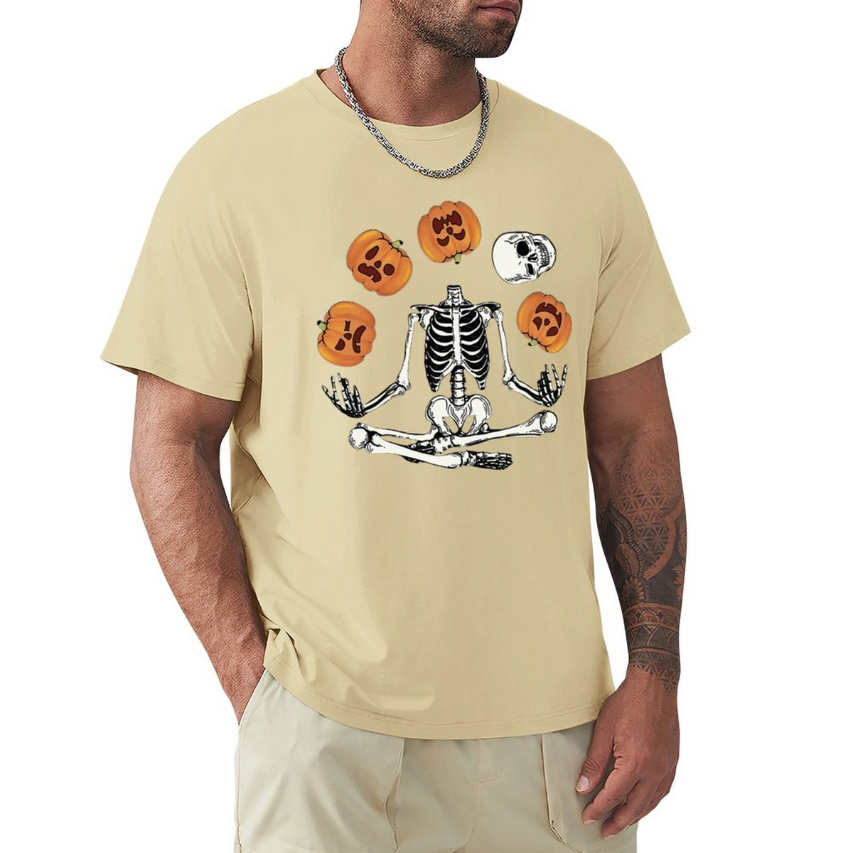 Men's Tee Pumpkin Bones