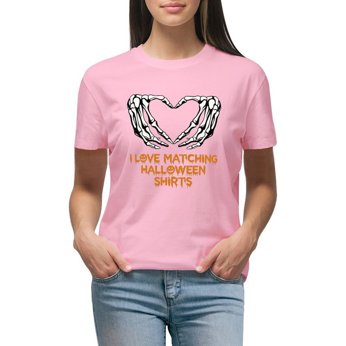 Female Tee I Love Matching Halloween