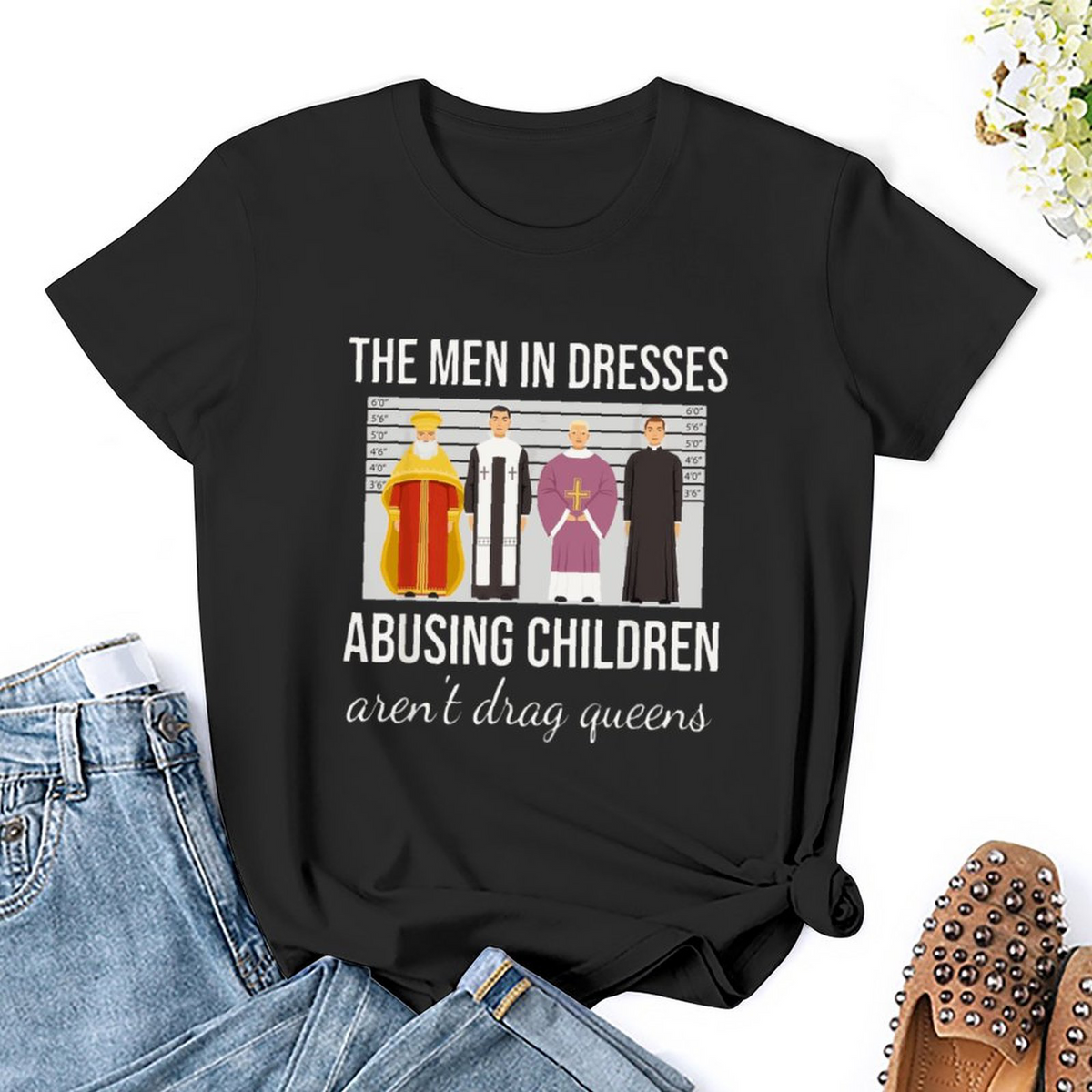 Men in Dresses Women's Tee