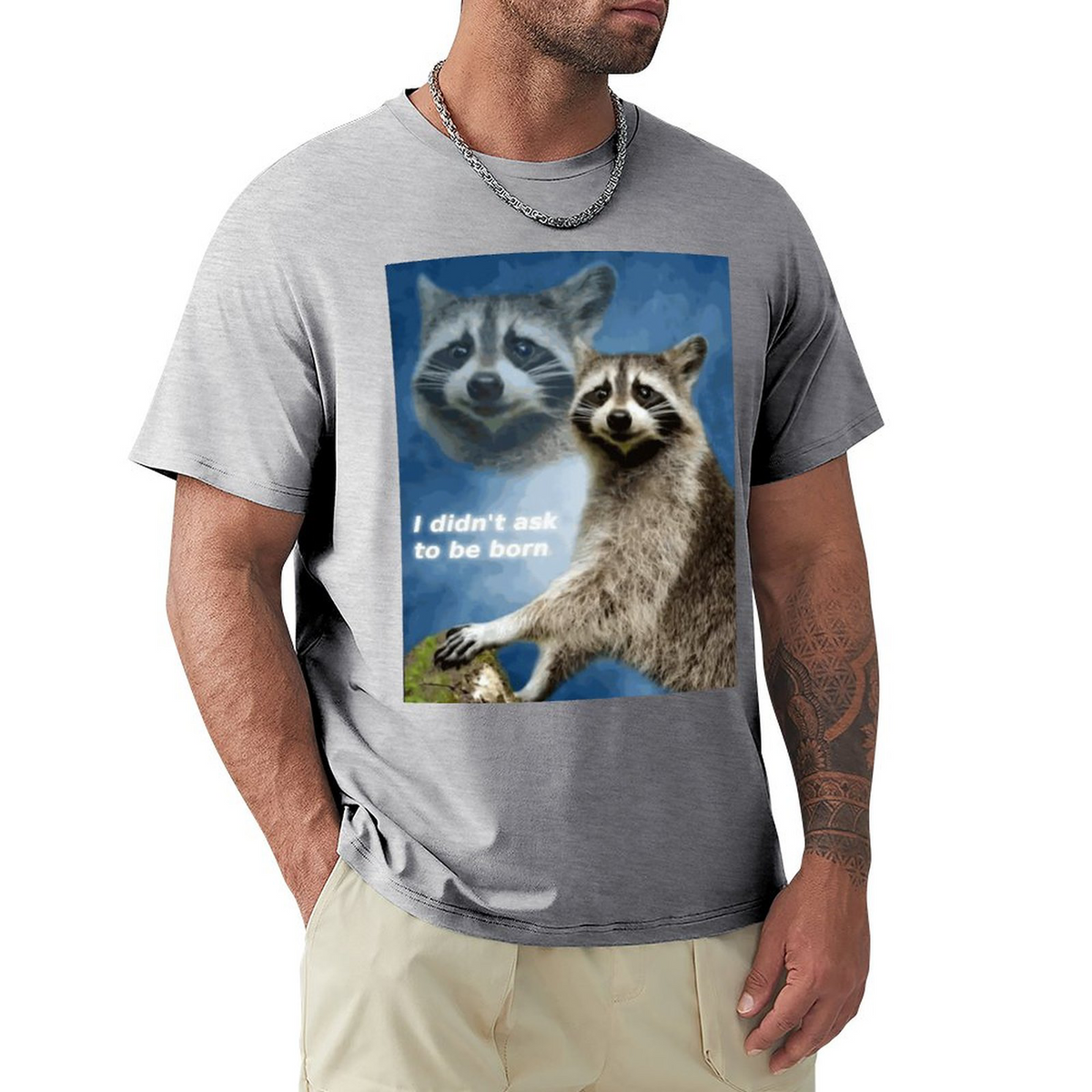 didn't ask to be born Men's Tee