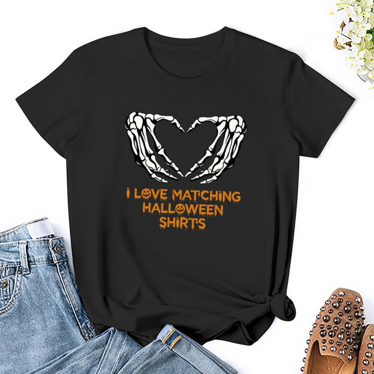 Female Tee I Love Matching Halloween