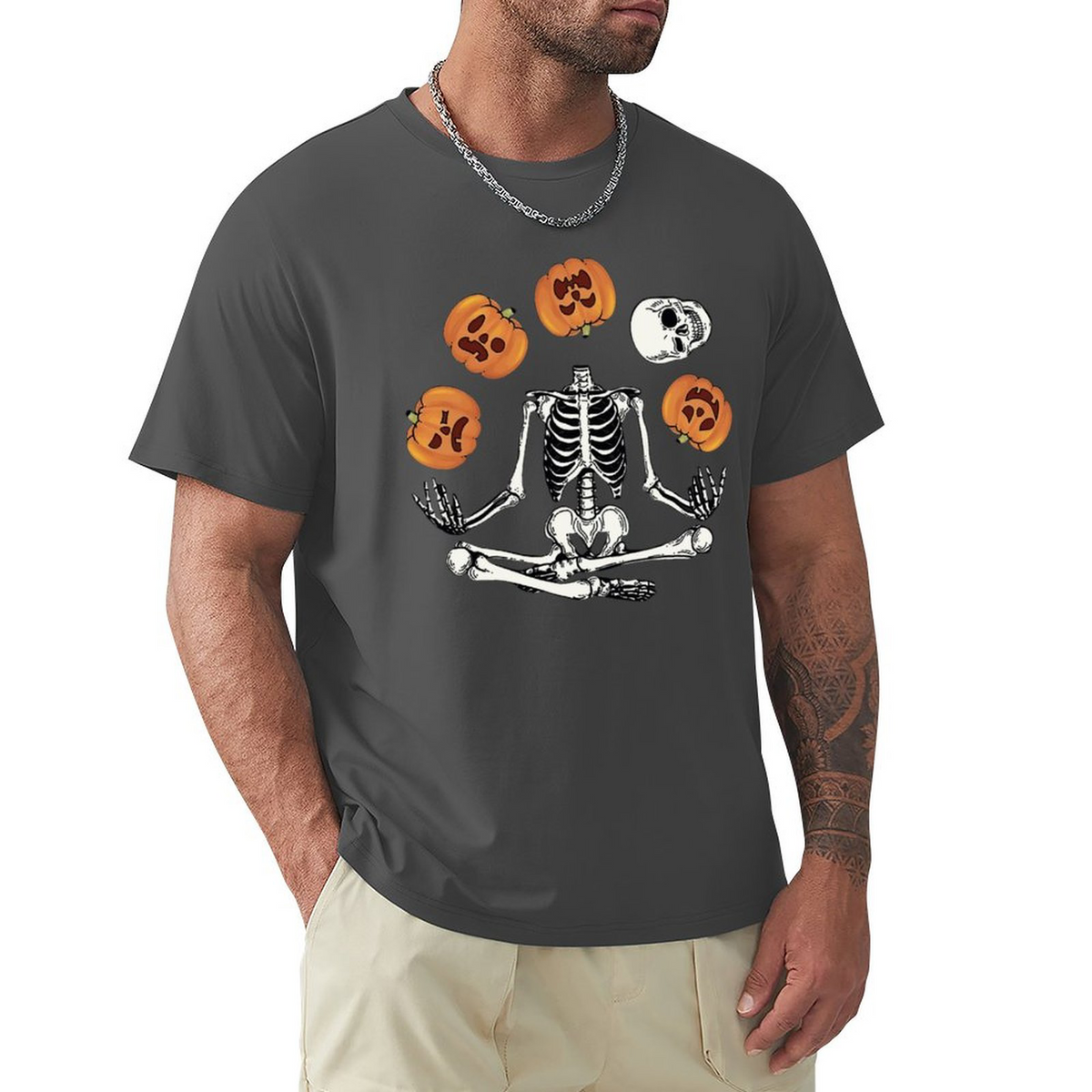 Men's Tee Pumpkin Bones