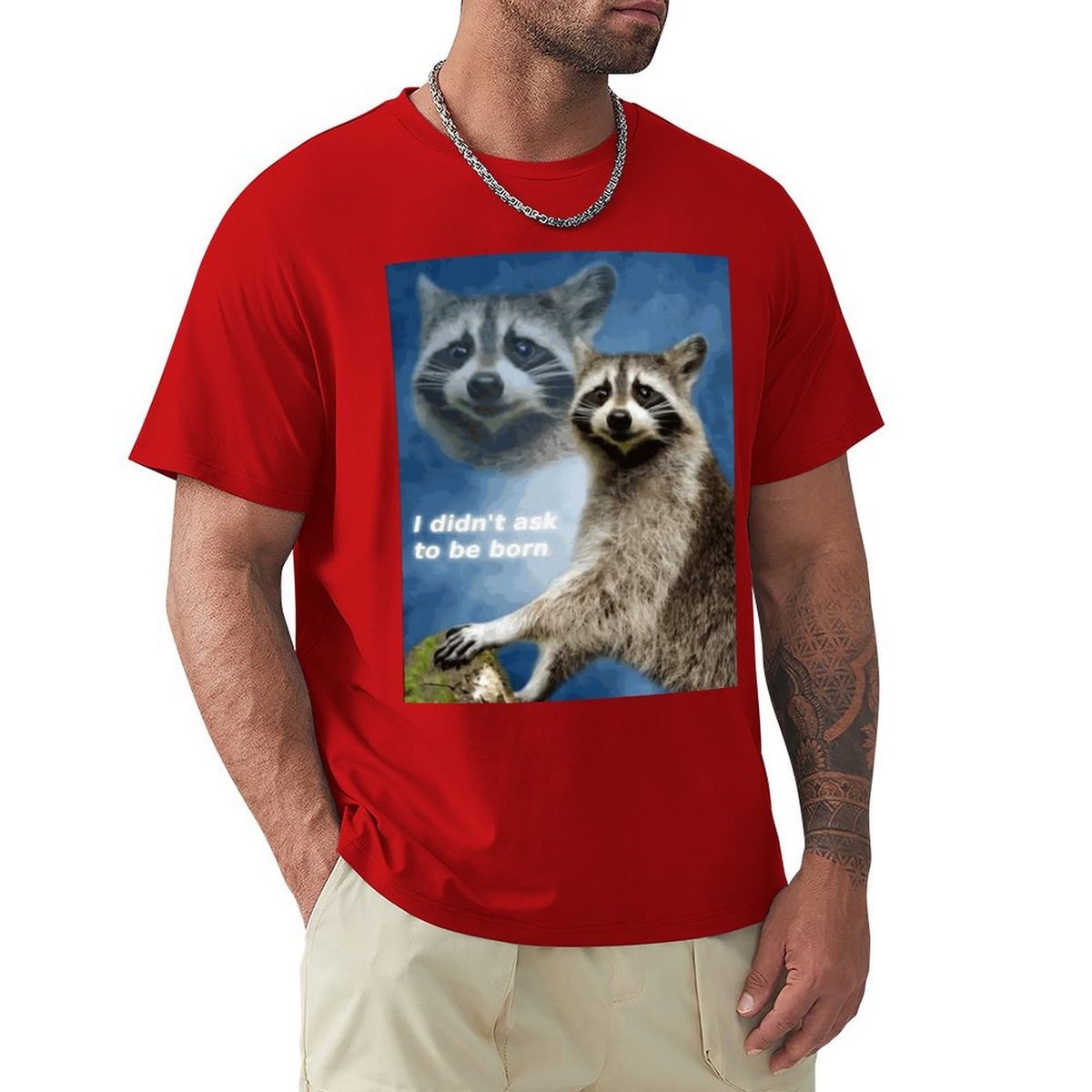 didn't ask to be born Men's Tee