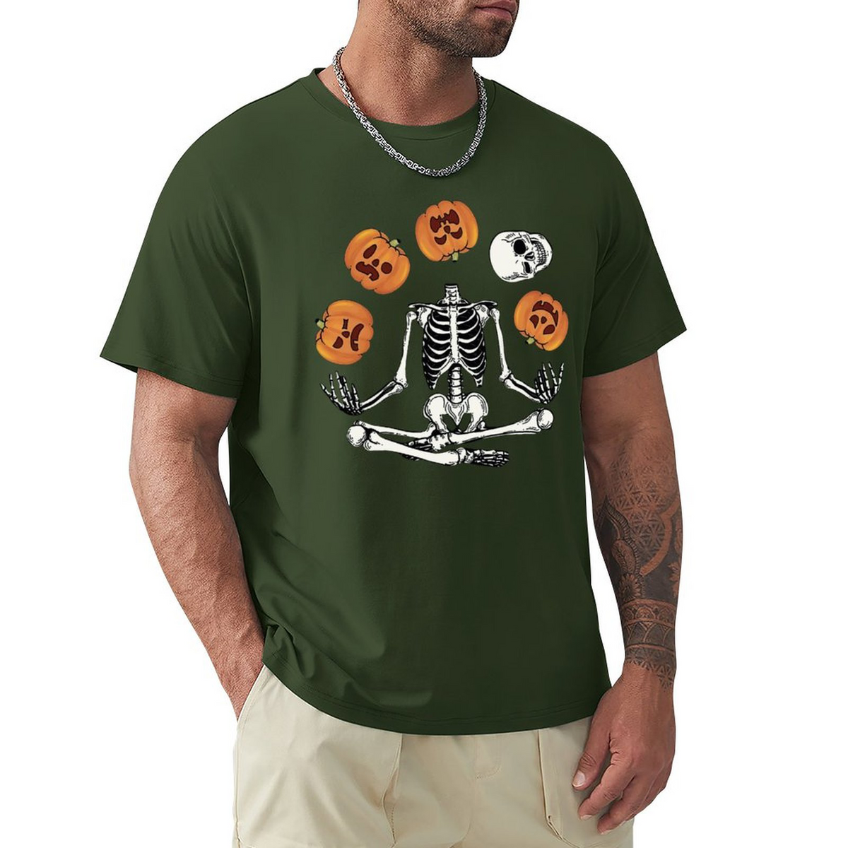 Men's Tee Pumpkin Bones