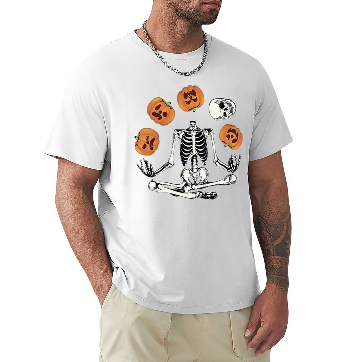 Men's T-shirt Pumpkin Bones