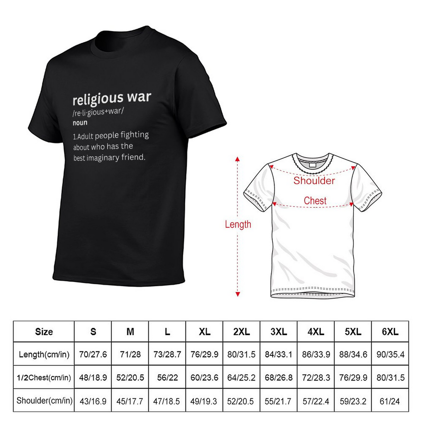 Religious War men/women T-shirt