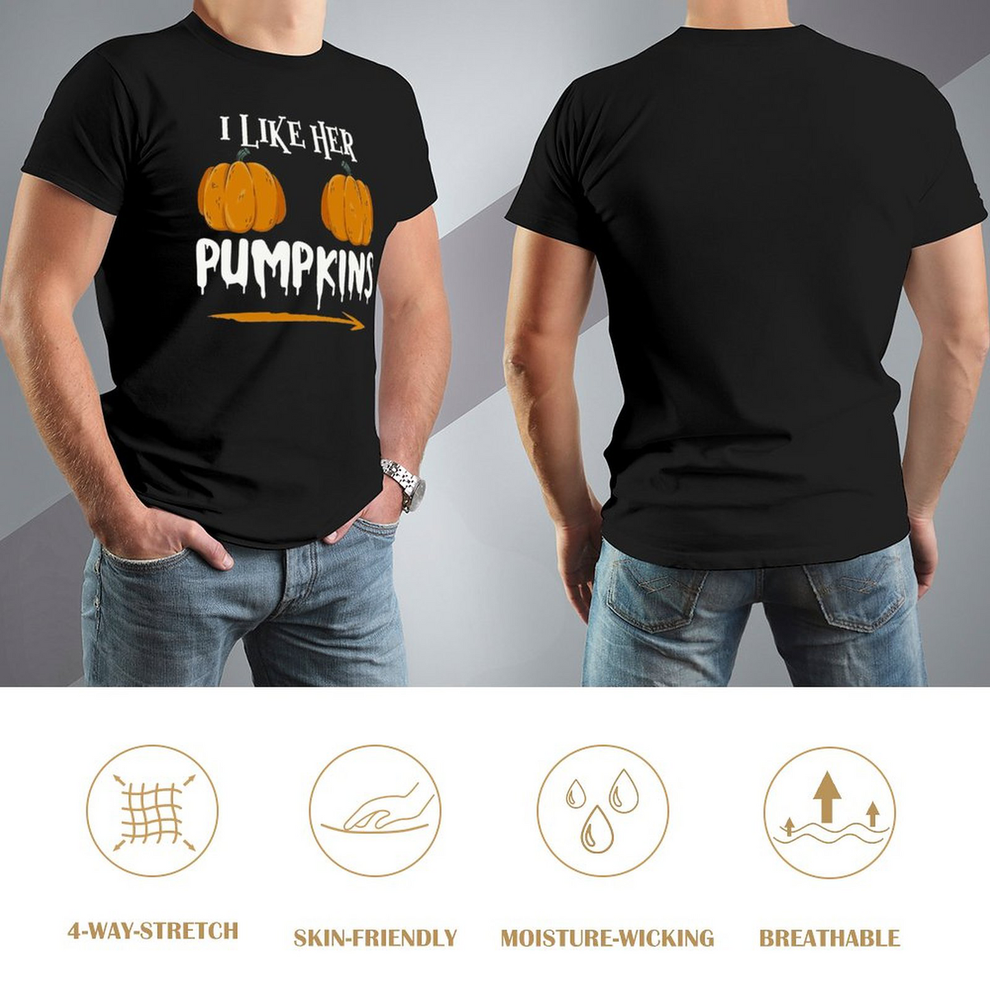 Men's T-shirt Ilkeher Pumpkins