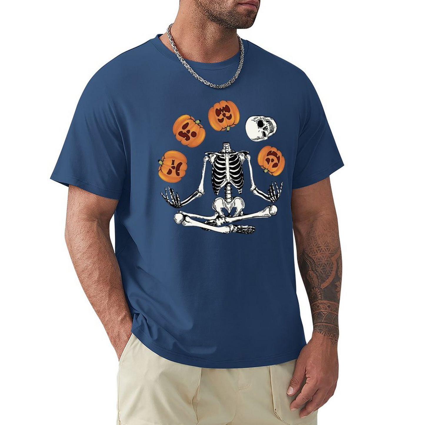 Men's T-shirt Pumpkin Bones