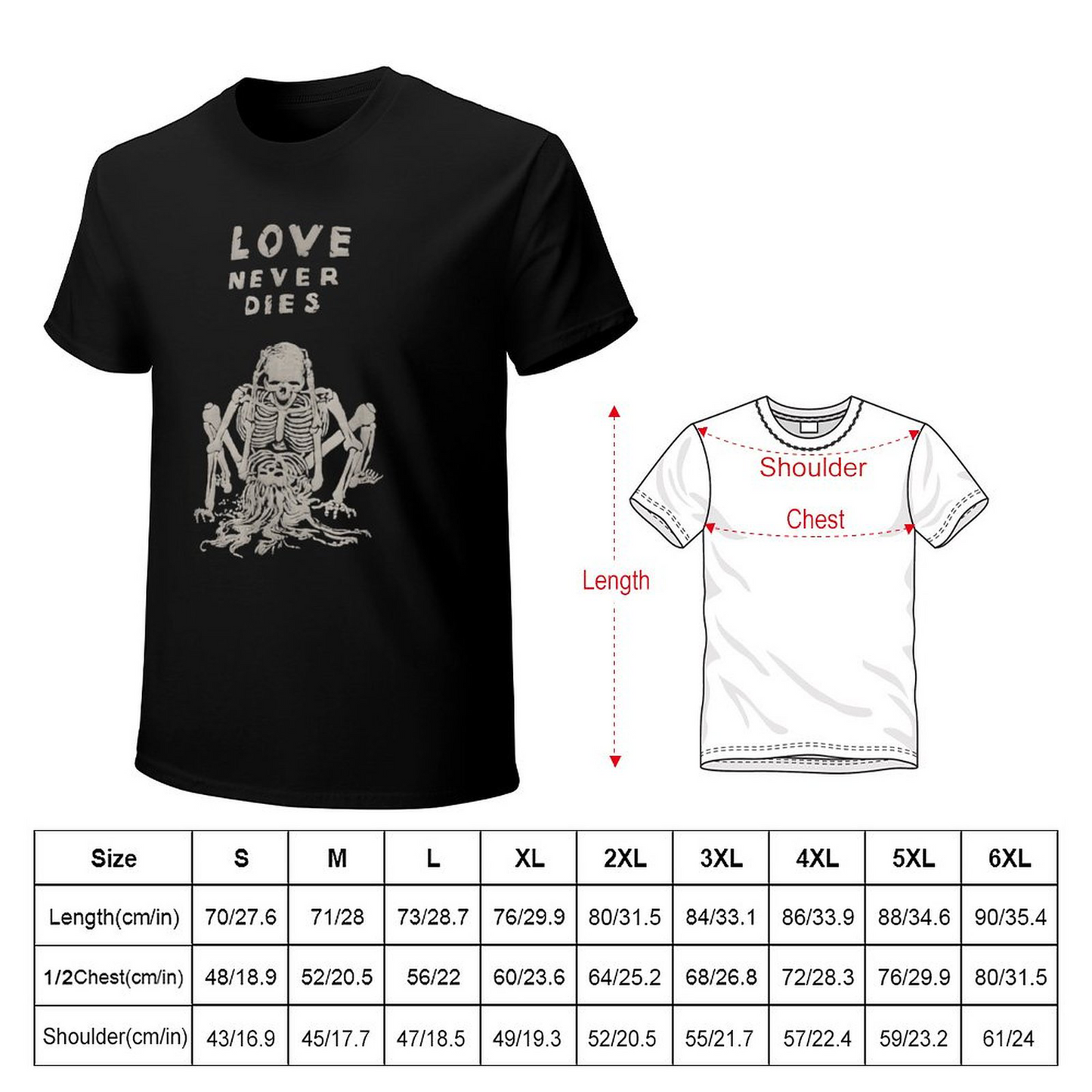 LOVE NEVER DIE Men's T-shirt