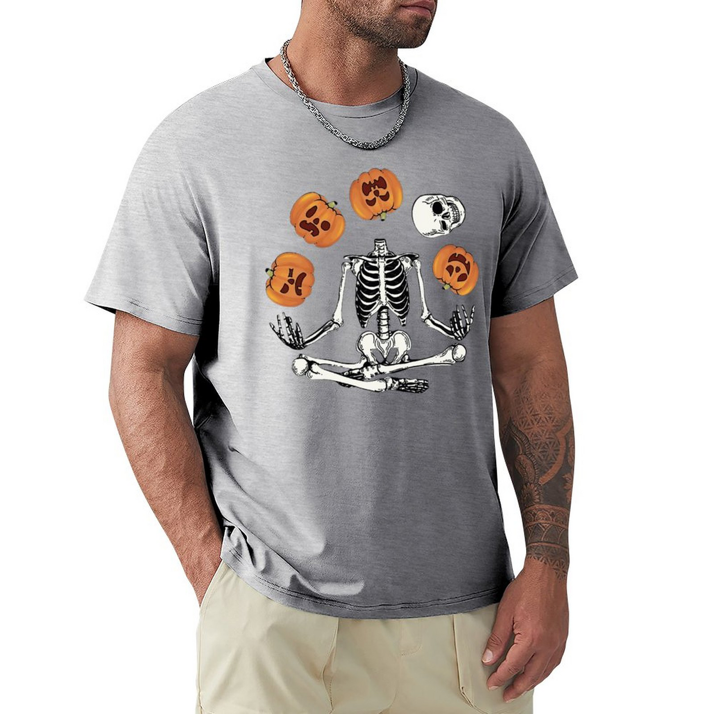 Men's T-shirt Pumpkin Bones