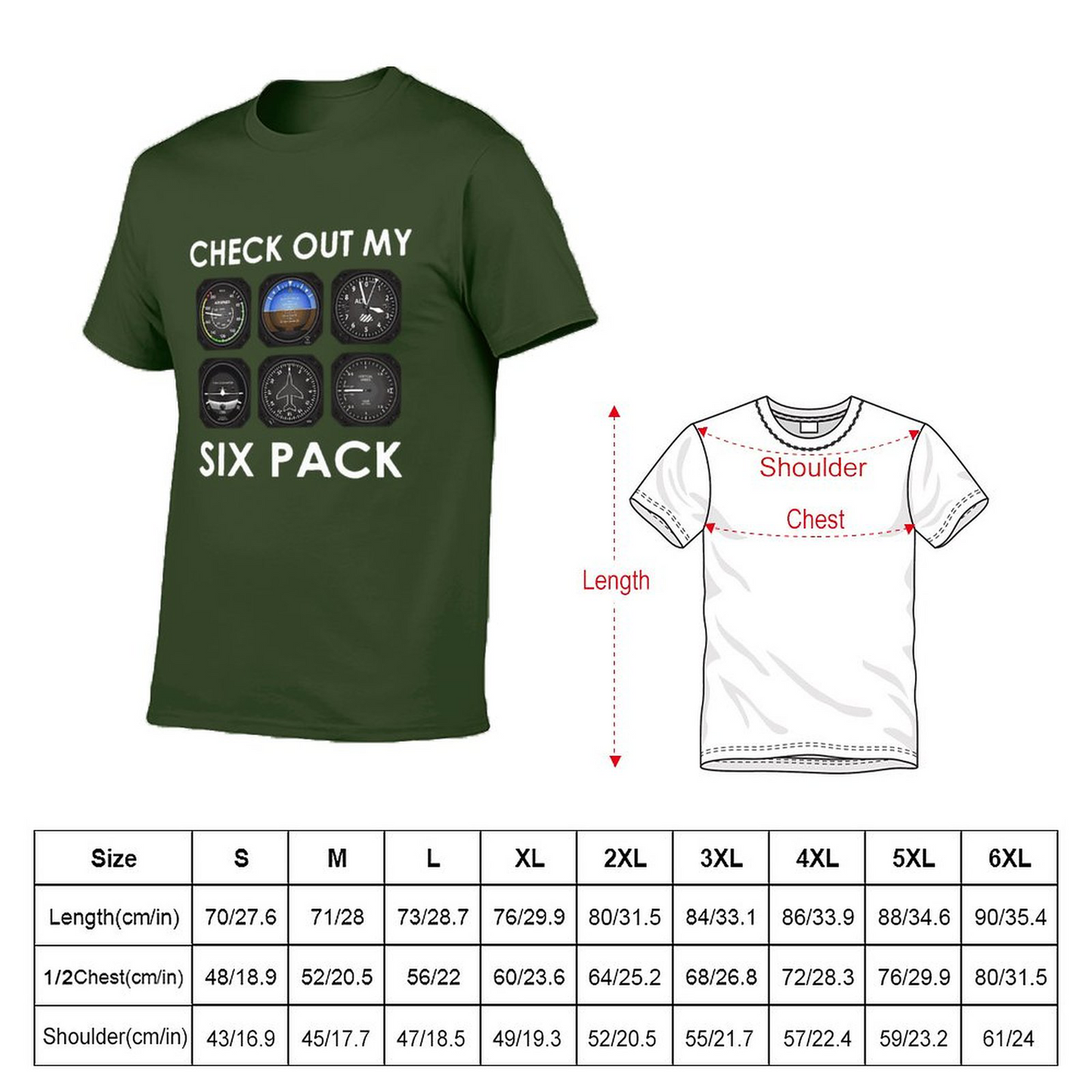 CHECK OUT 6 PACK T-shirt