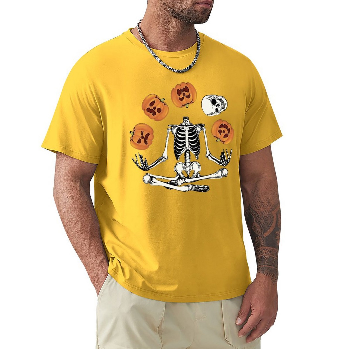 Men's T-shirt Pumpkin Bones