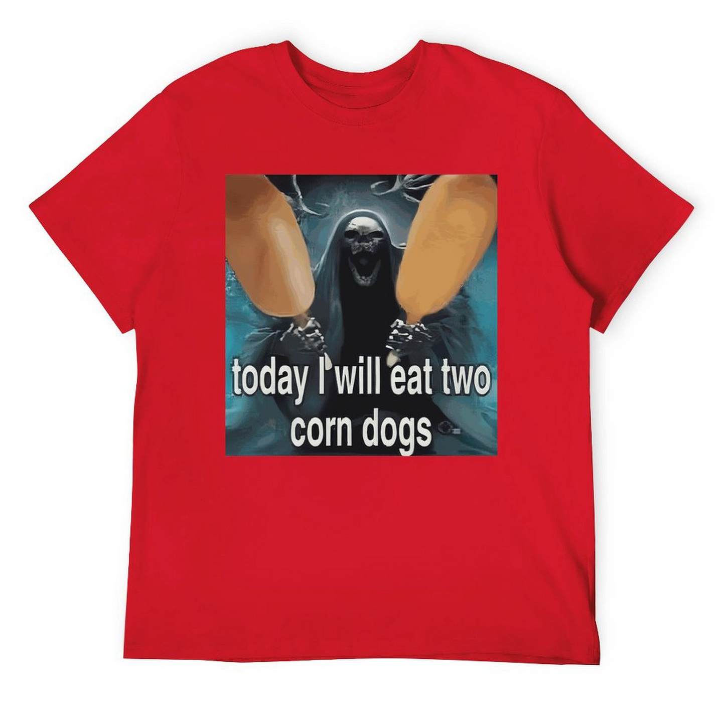 Short Sleeve T-shirt for Men Today I Will Eat Two Corn Dogs