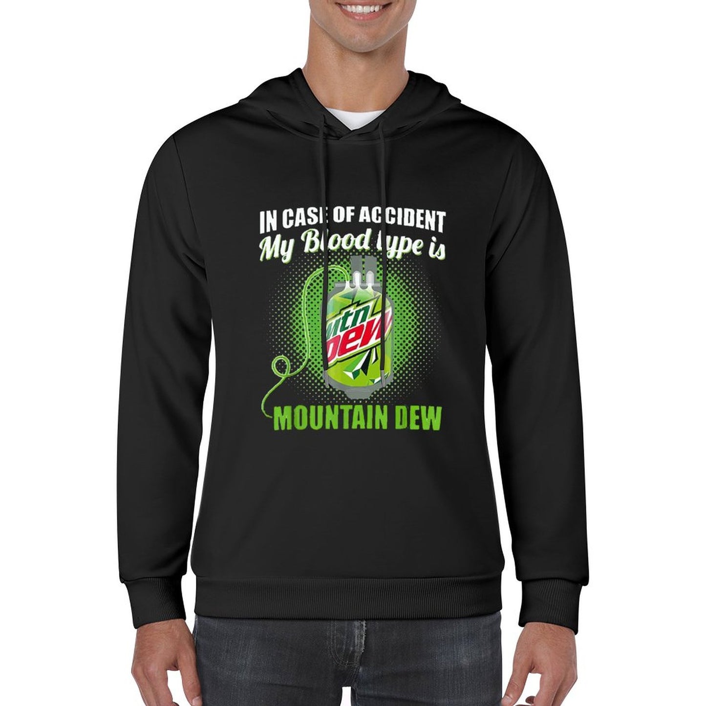 My Blood Type Is Mountaindew Men Hoodie