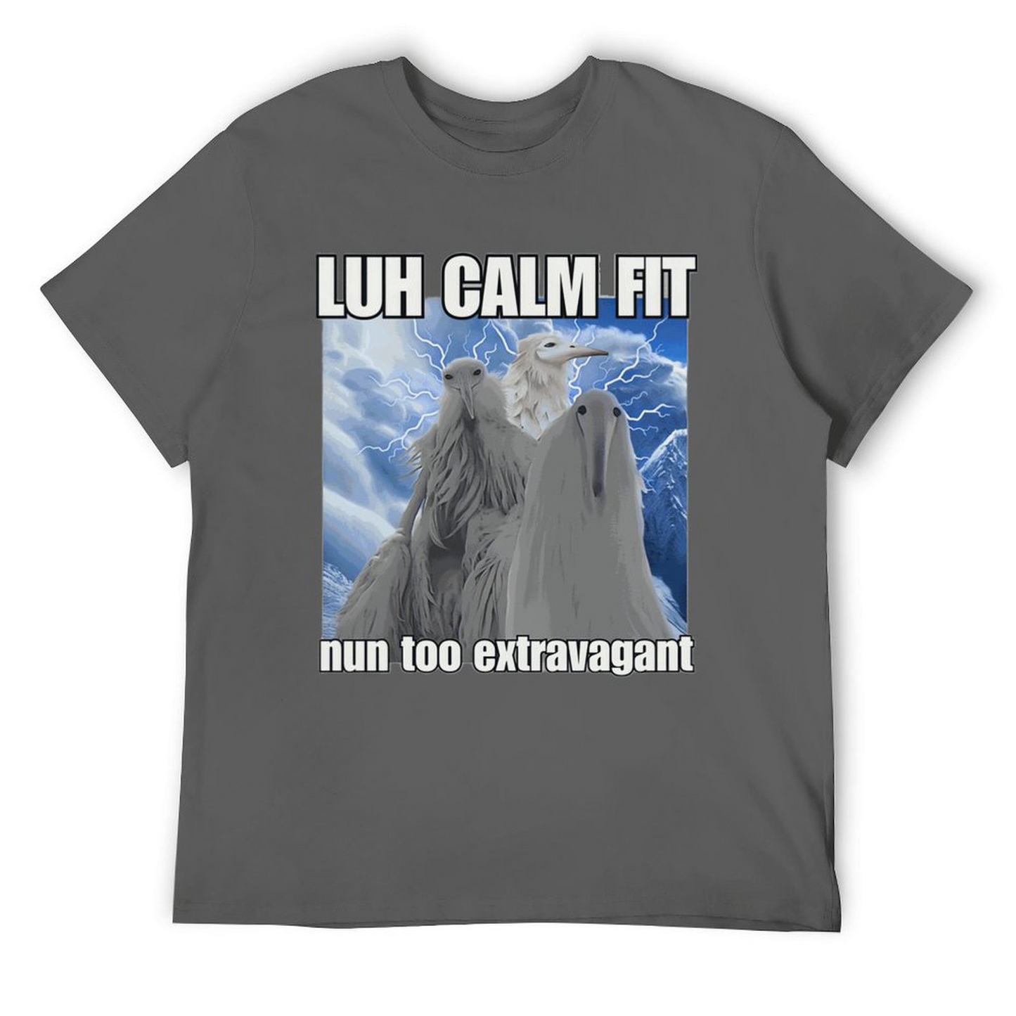 Short Sleeve T-shirt for Men Lun Calm Fit Nun Too Extravagant 2027