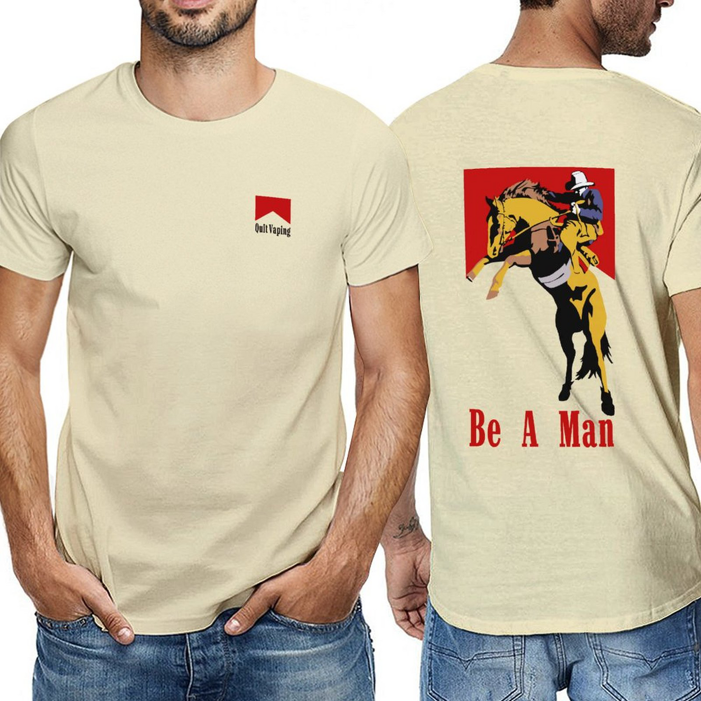 Quit vaping, Be a man,Men‘s Short Sleeve T-shirt