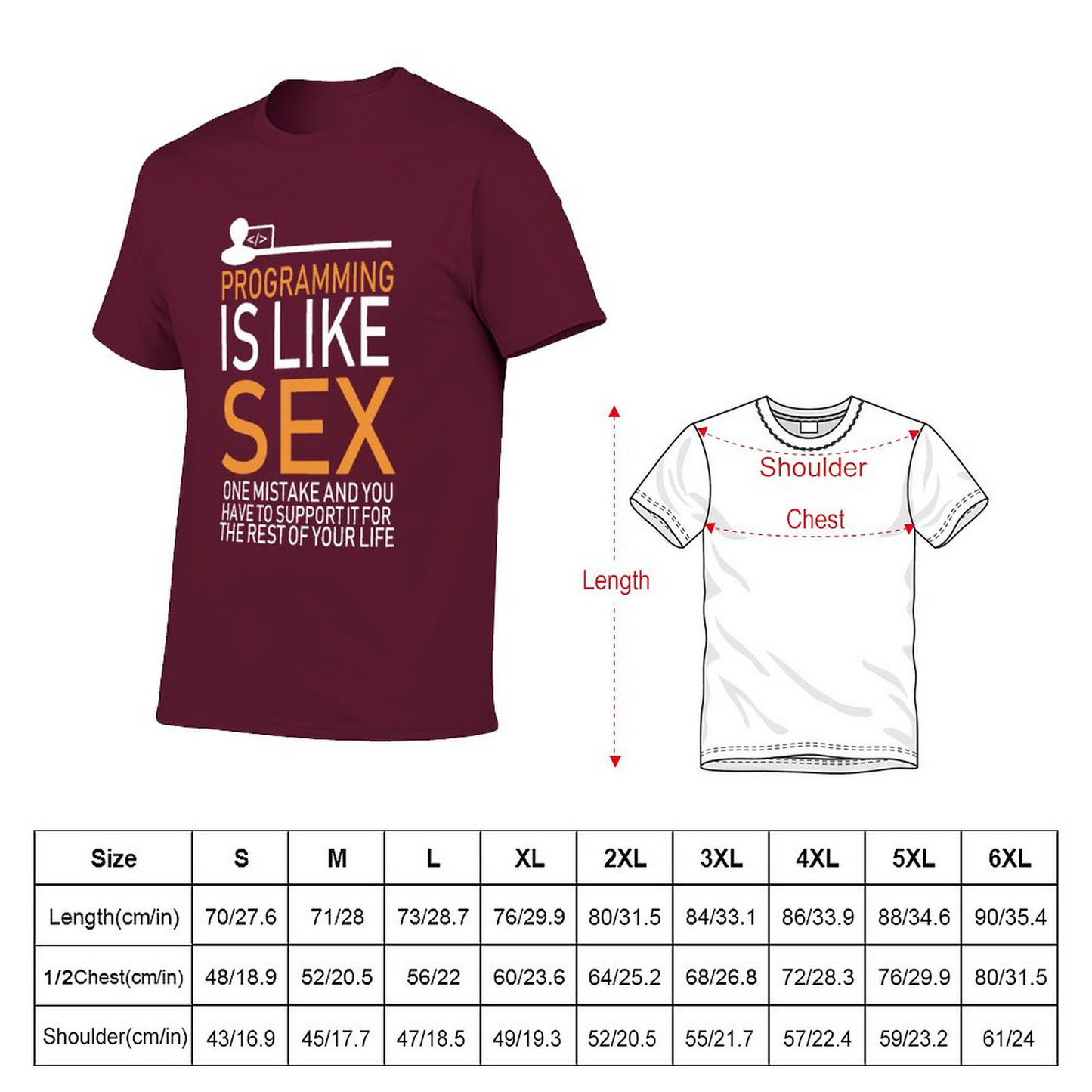 Programming Is Like Sex T-shirt