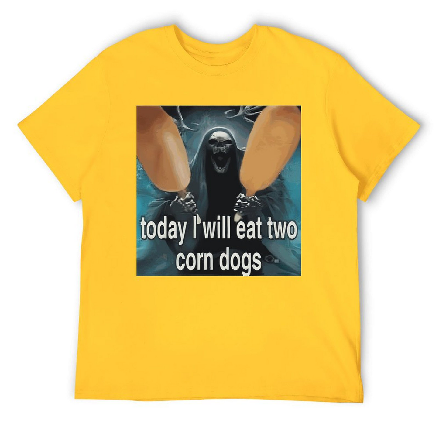 Short Sleeve T-shirt for Men Today I Will Eat Two Corn Dogs