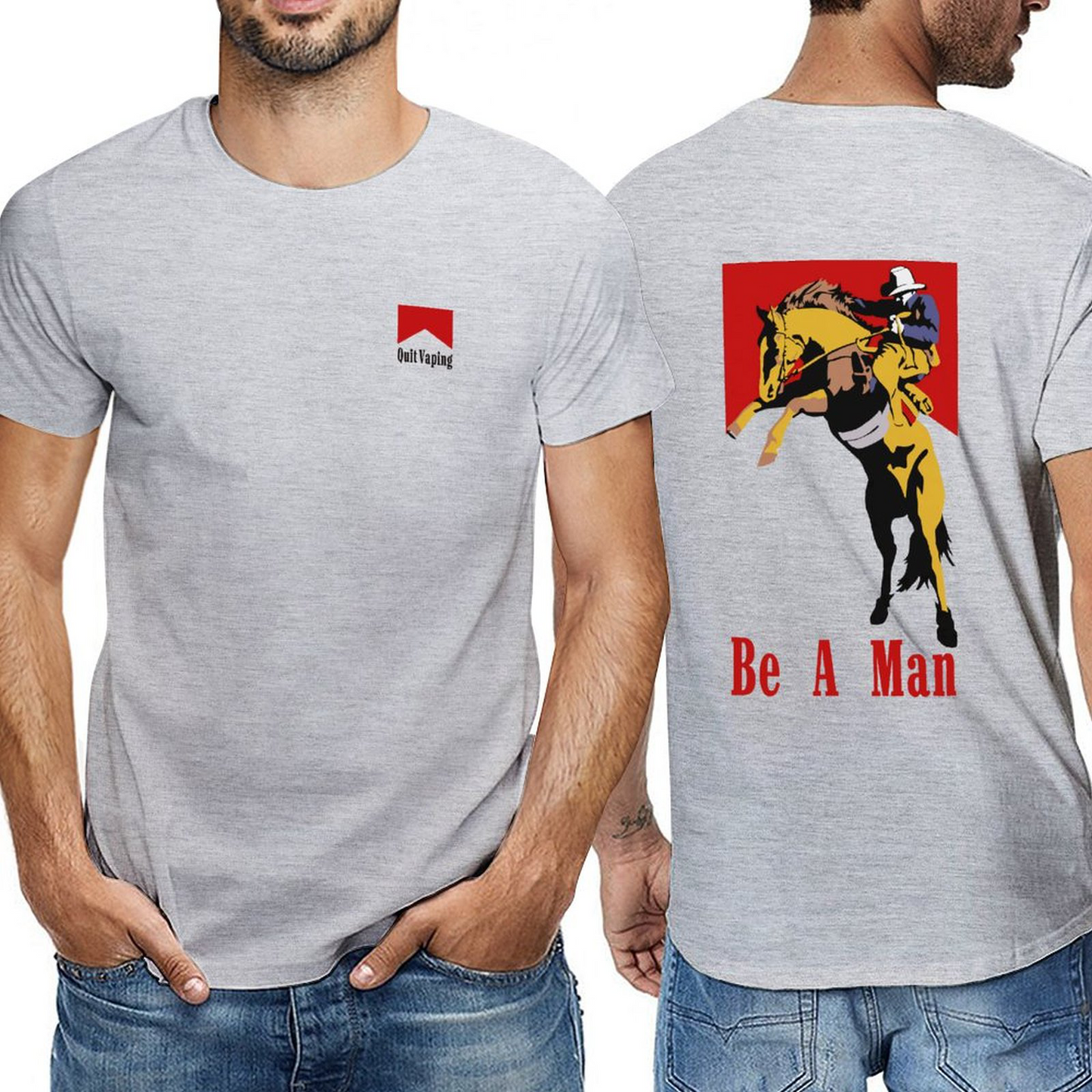 Quit vaping, Be a man,Men‘s Short Sleeve T-shirt