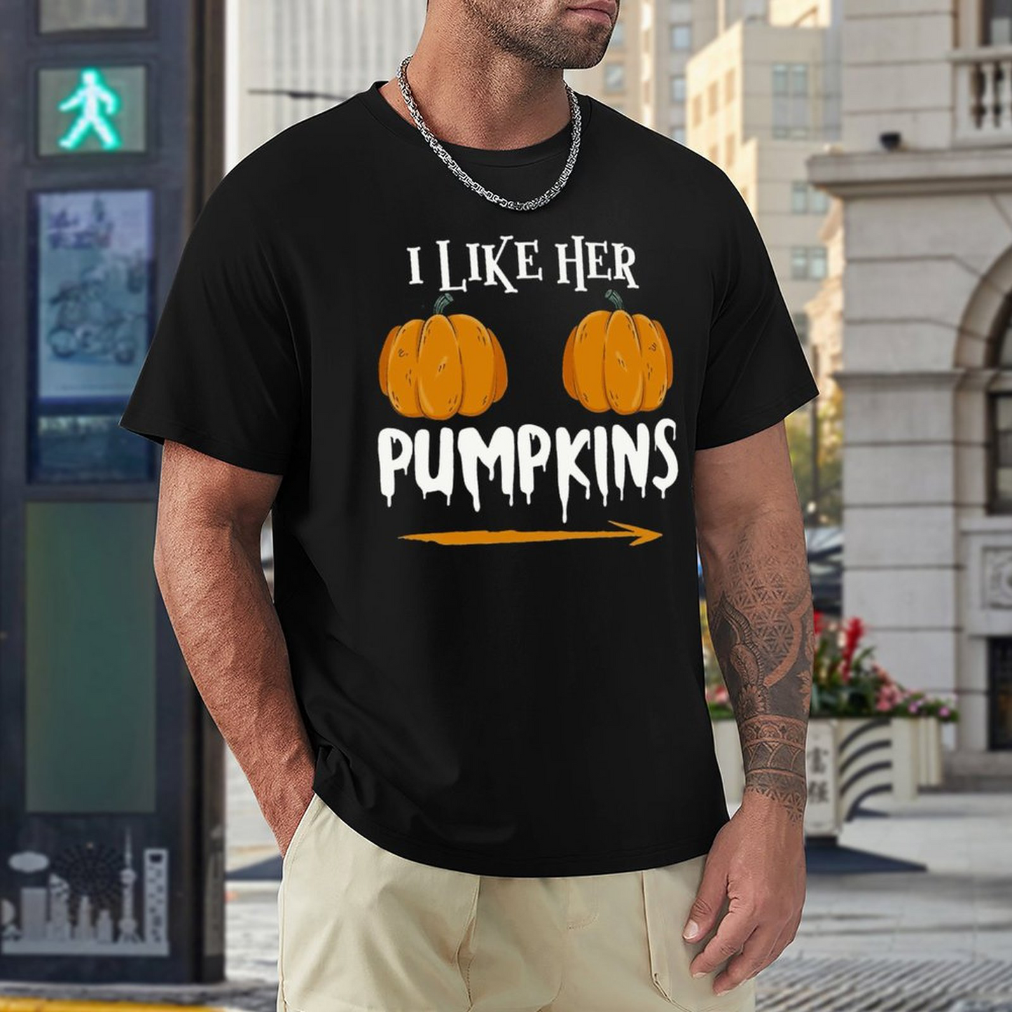 Men's T-shirt Ilkeher Pumpkins