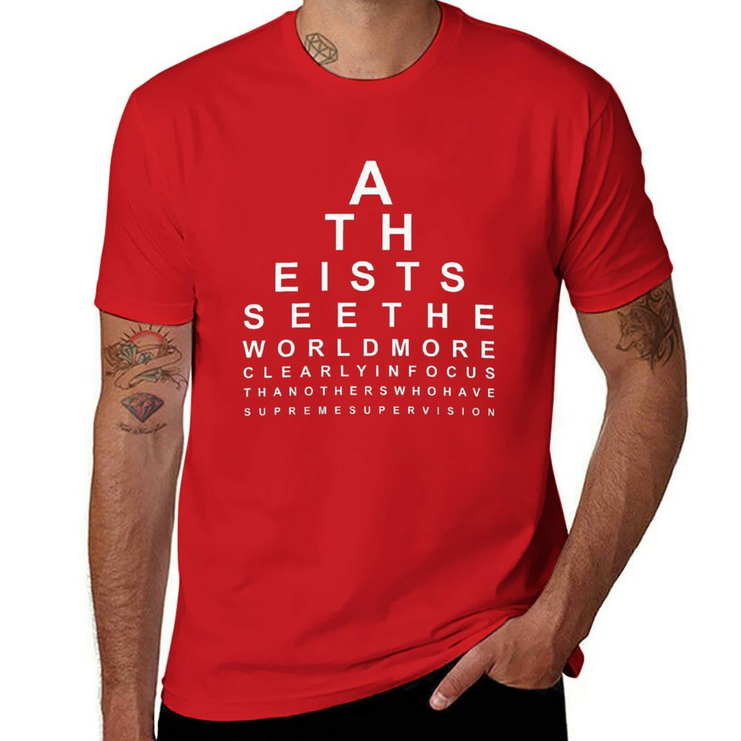 ATHEISTS SEE THE WORLD_T-shirt