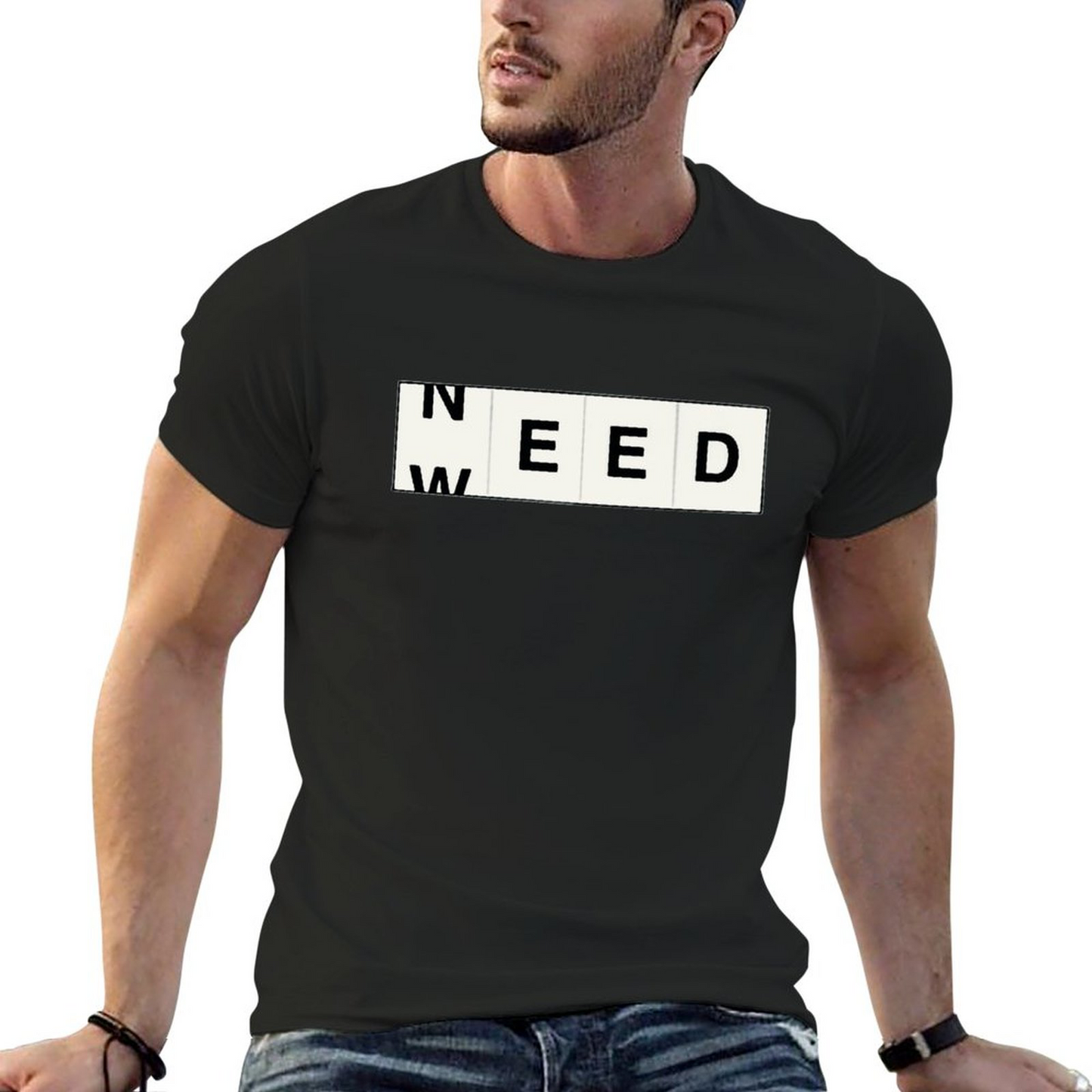 Short Sleeve T-shirt for Men Need-weed