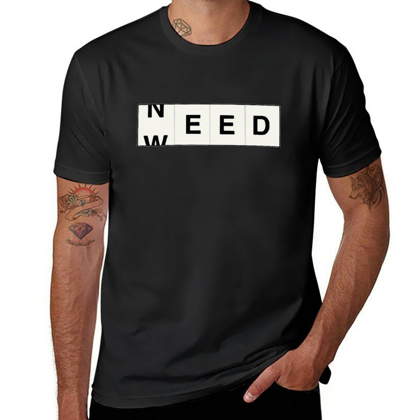 Short Sleeve T-shirt for Men Need-weed